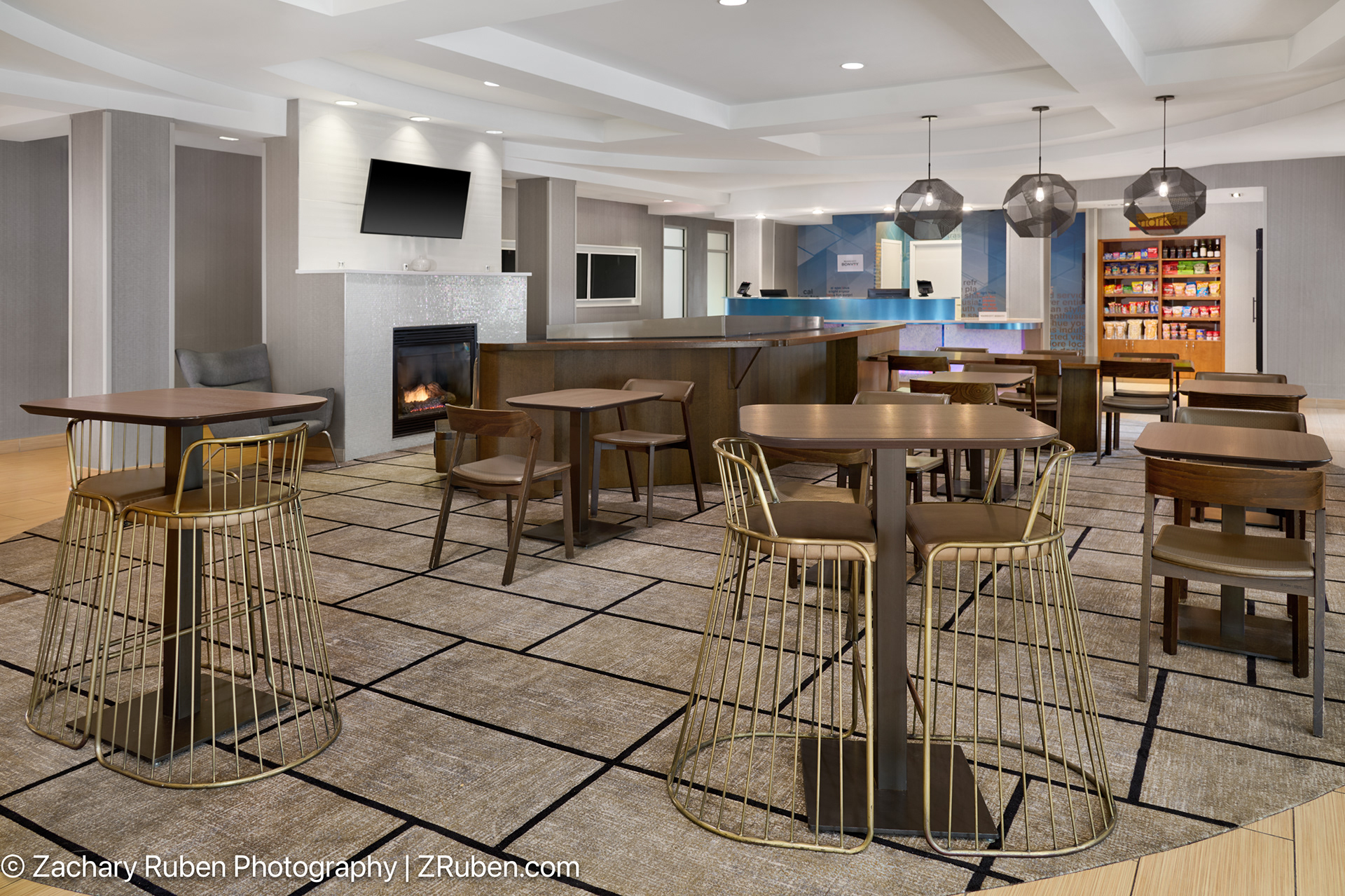 Lobby at Springhill Suites Detroit Metro Airport Romulus