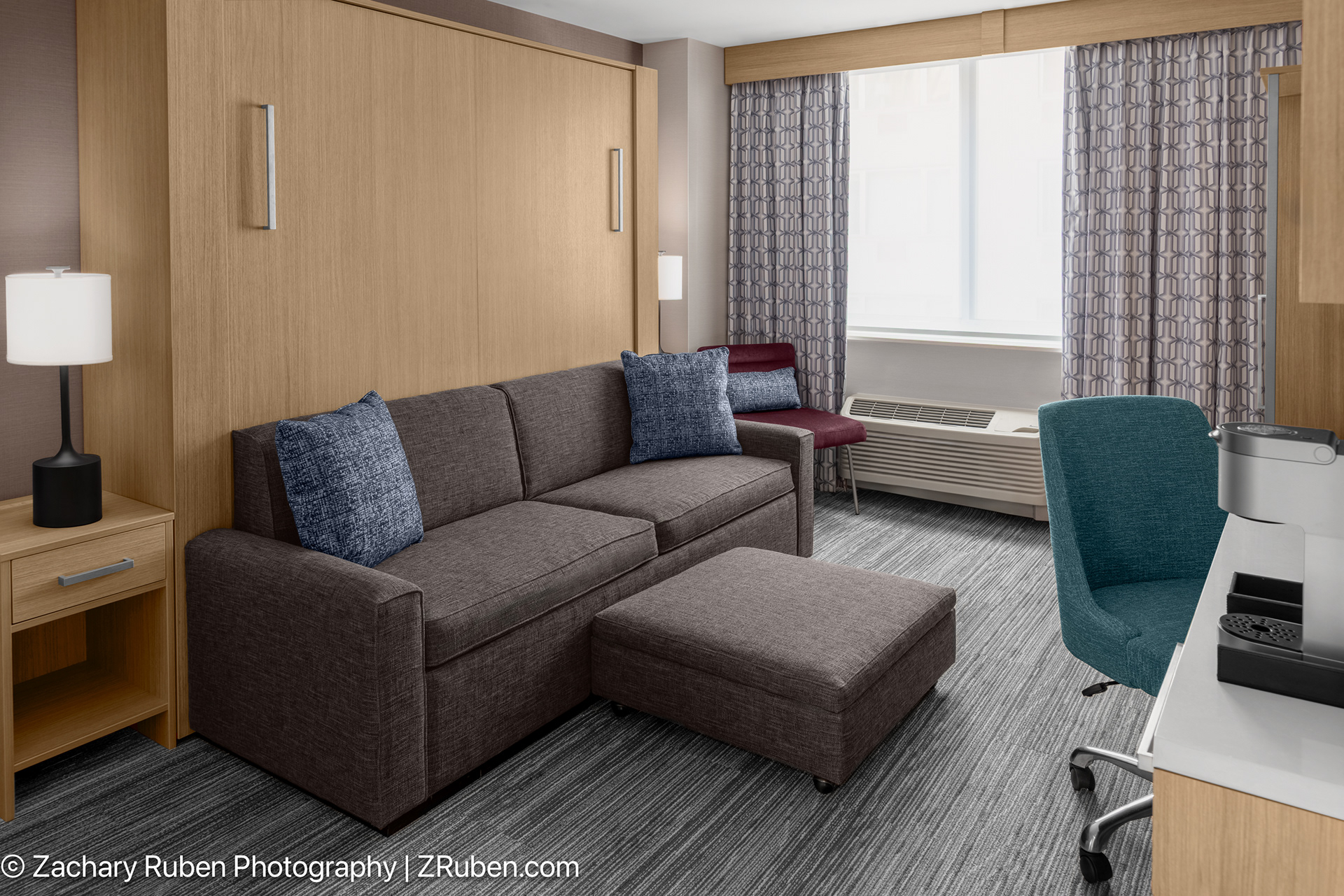 Sofa in Murphy Room at Hilton Garden Inn New York/Manhattan-Midtown East
