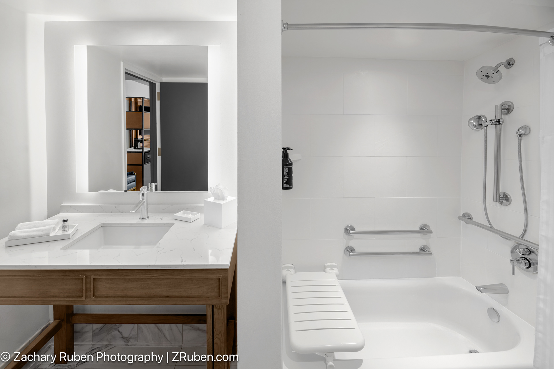 Accessible Shower/Tub Bathroom at ARC Hotel, Washington DC, Series by Marriott