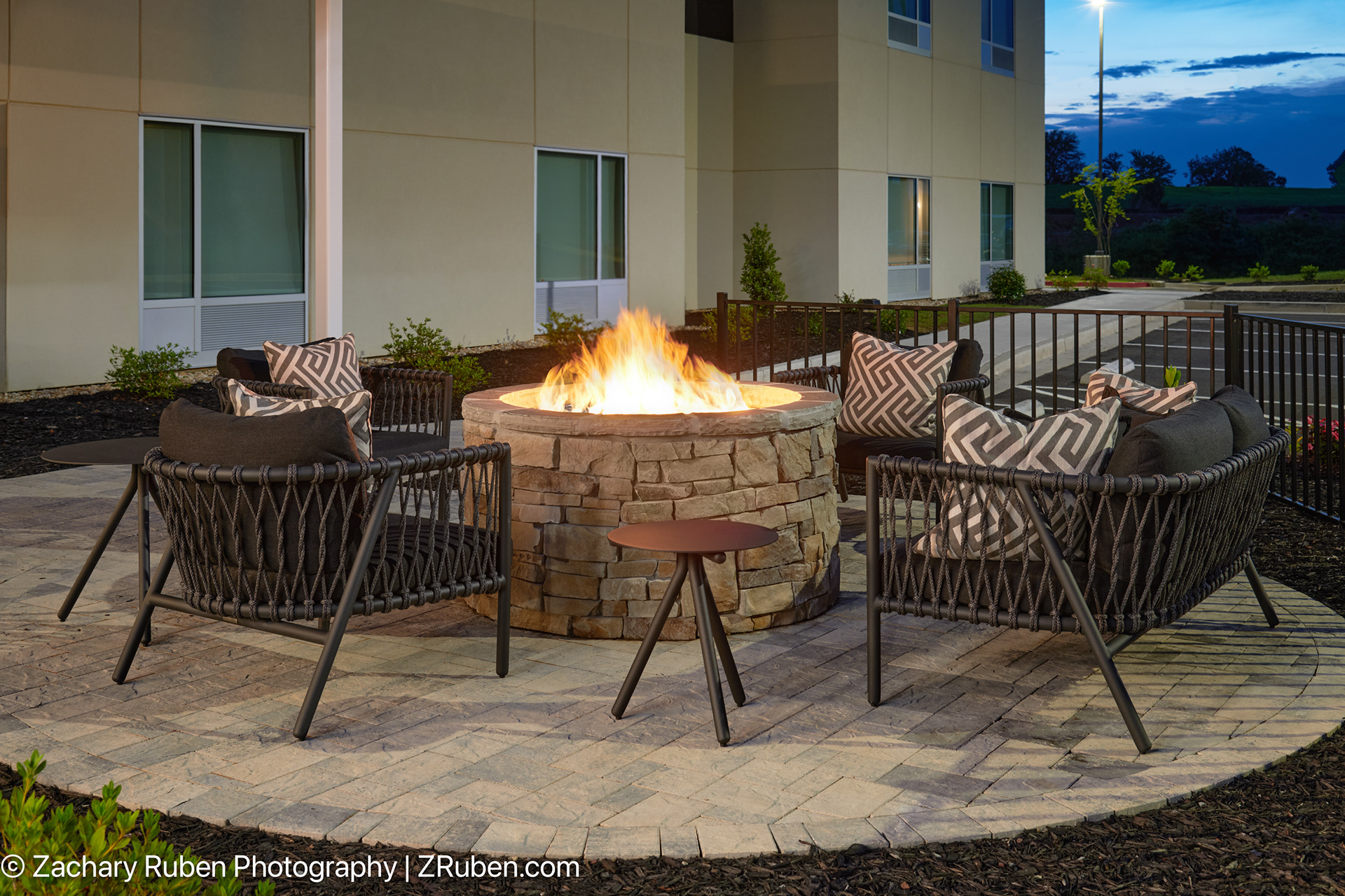 Fire pit at Towneplace Suites Calhoun