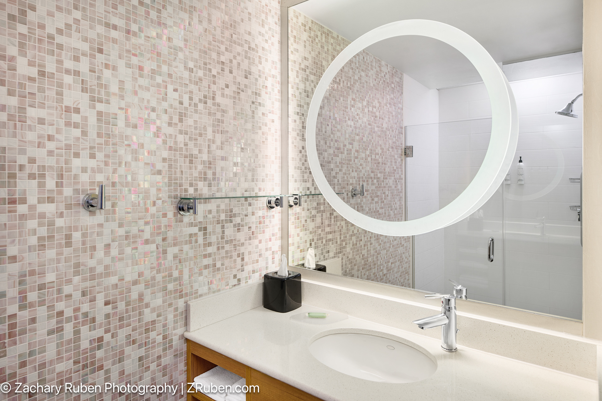 Shower Bathroom at Springhill Suites Detroit Metro Airport Romulus