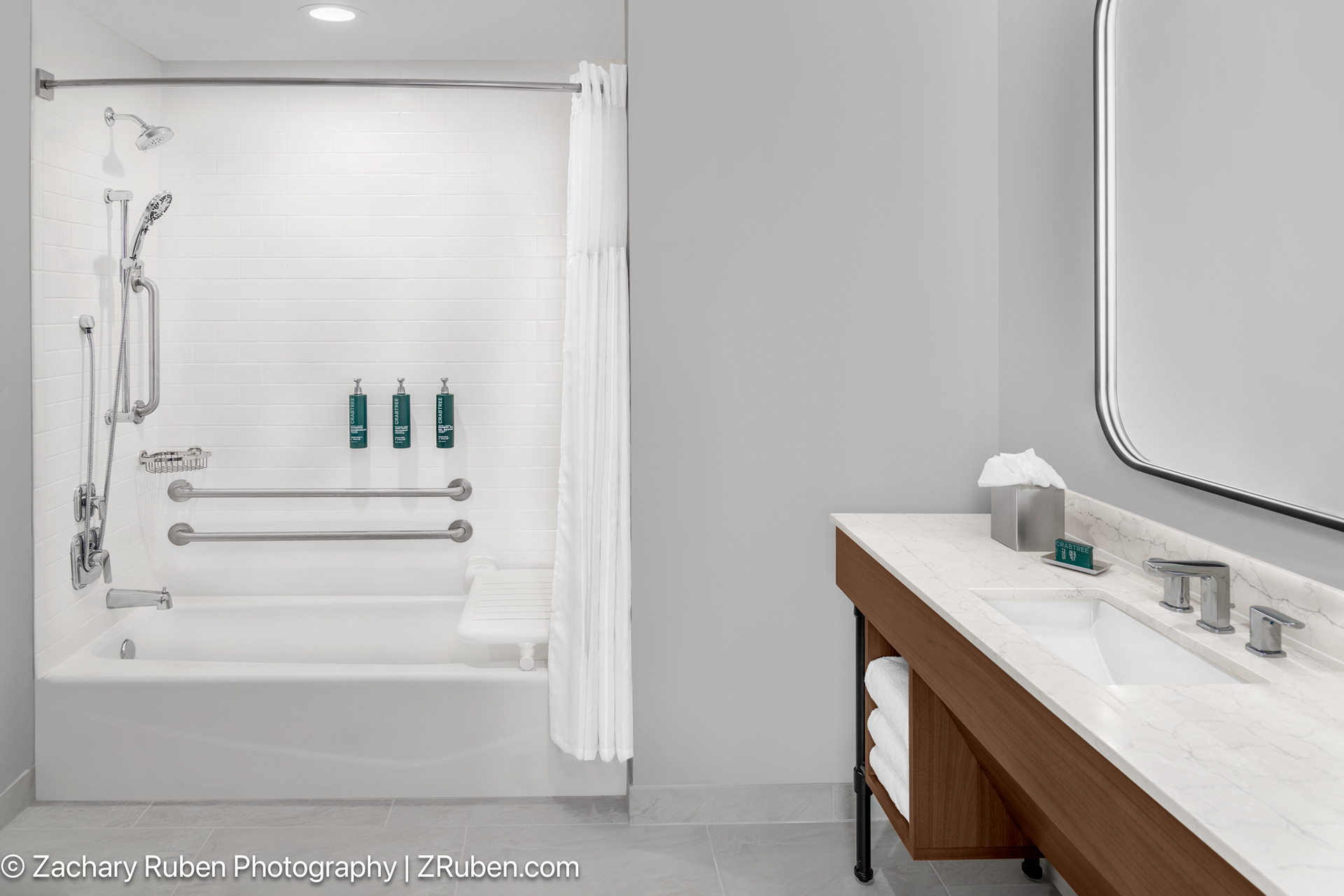 ADA Shower/Tub Combination BathroomDoubleTree by Hilton Midland West Loop I-250