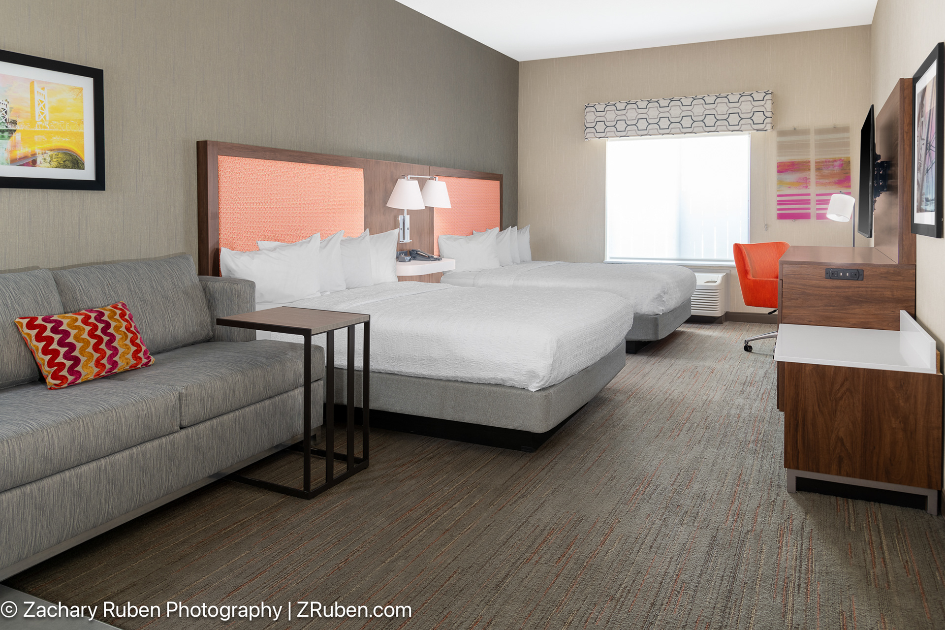 Double/Double Guest Room at Hampton Inn Sacramento CAL Expo