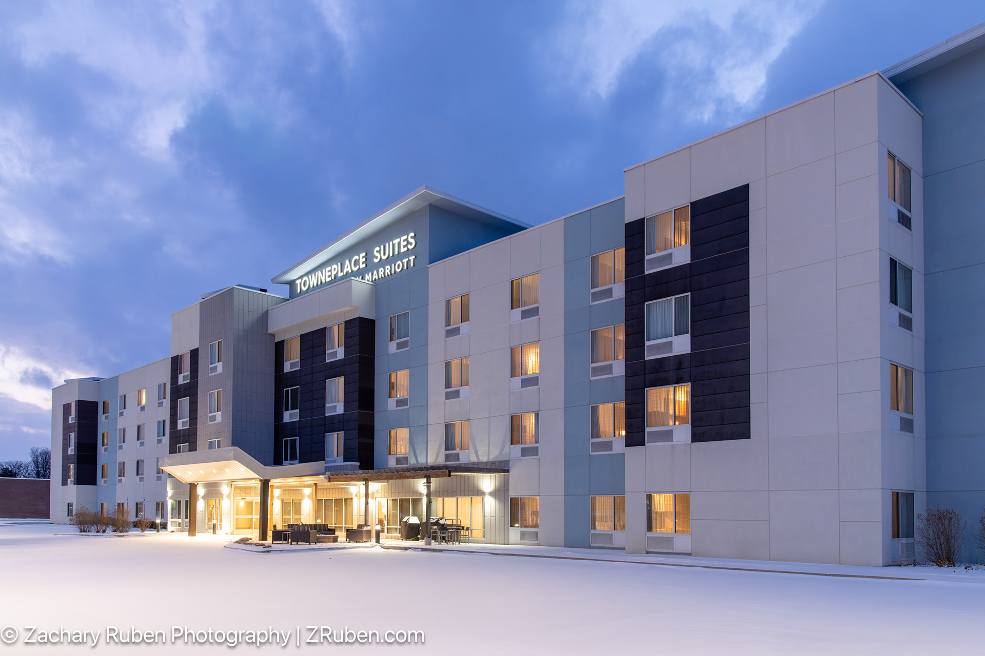 Exterior Dusk at TownePlace Suites Detroit Allen Park