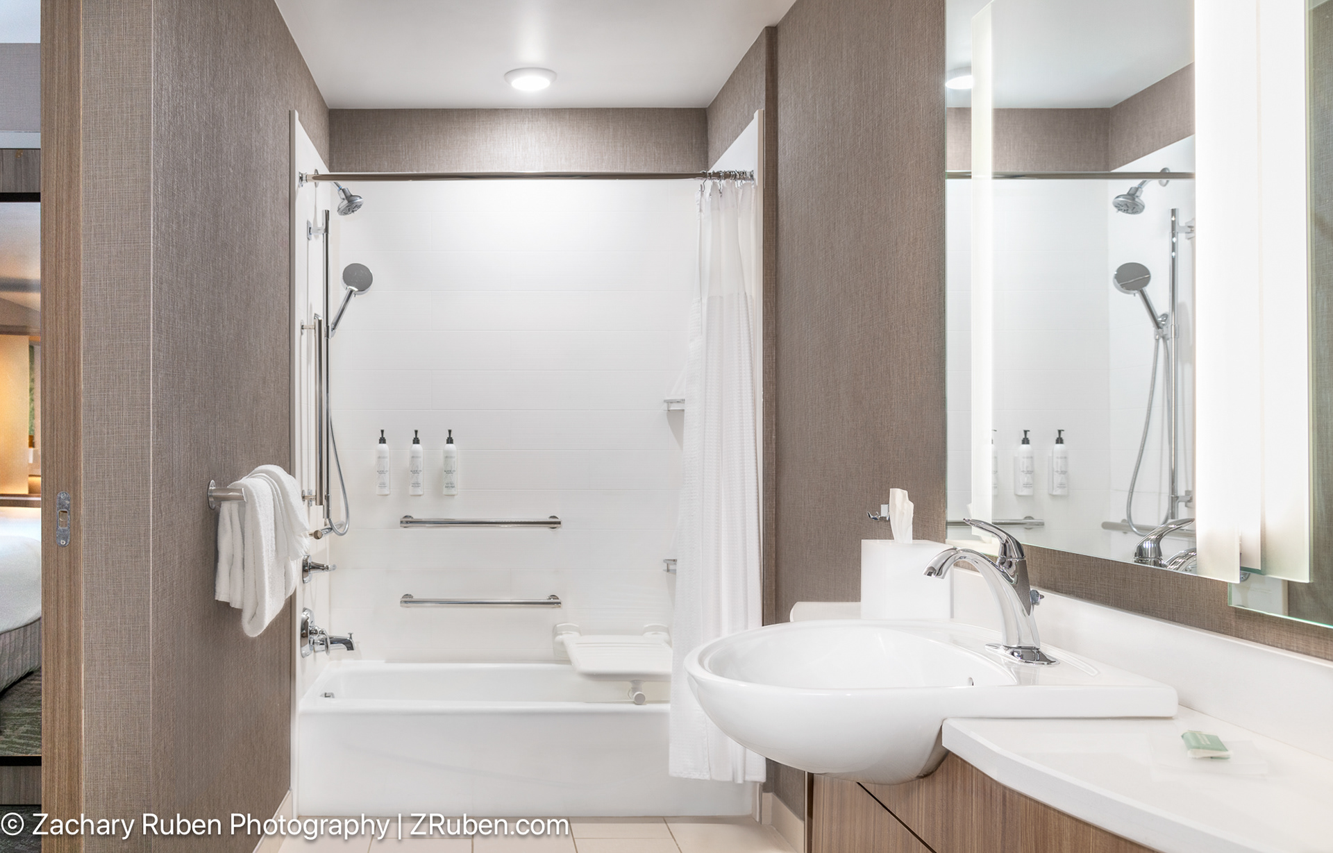 ADA Shower/Tub Combination Bathroom at SpringHill Suites Holland