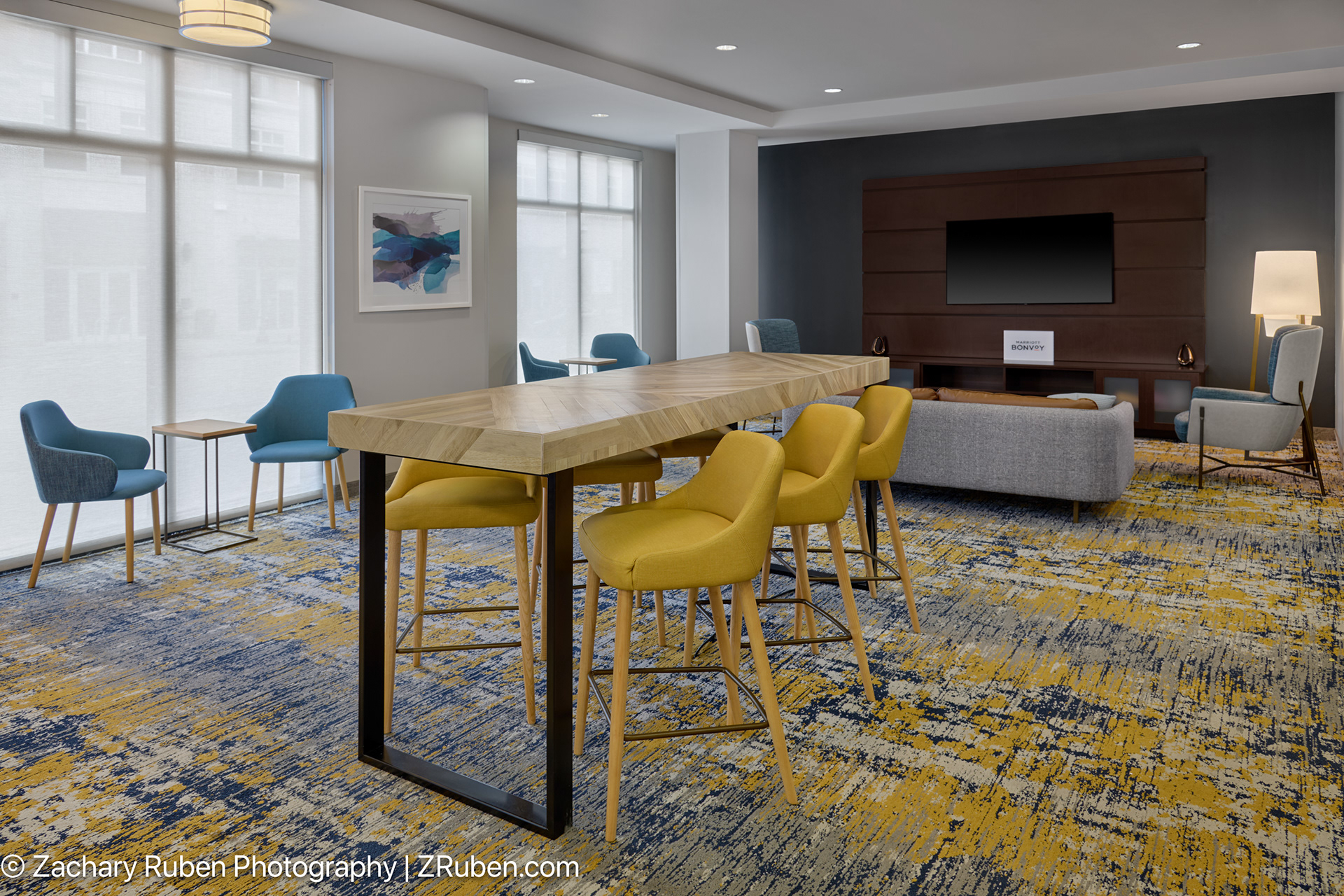 Lobby at TownePlace Suites Lawrence Downtown