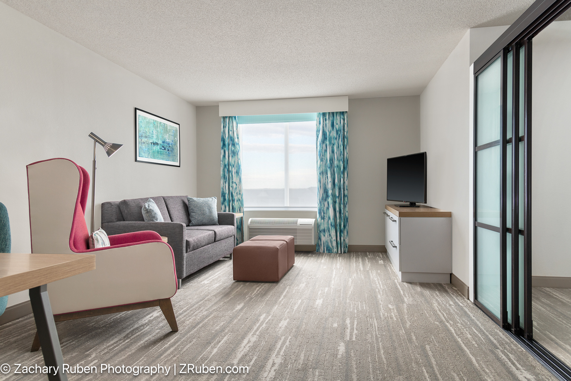 King Suite Living Room at Hilton Garden Inn Denver Airport