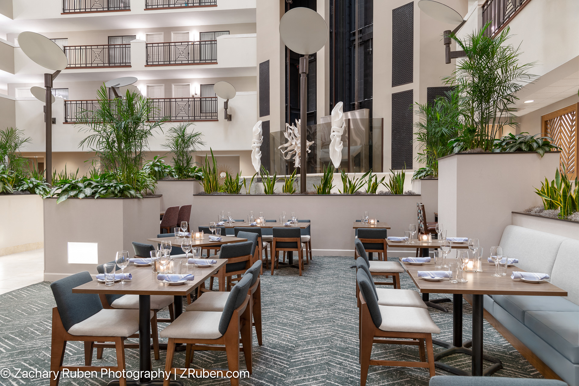 Eagle's Nest Cafe Seating Area at Embassy Suites Fort Myers Estero