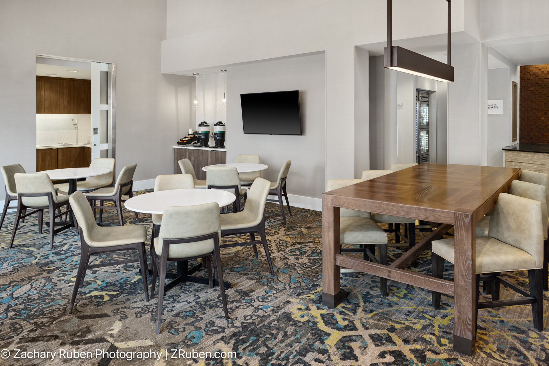 Breakfast Seating Area at Residence Inn Charlotte Airport