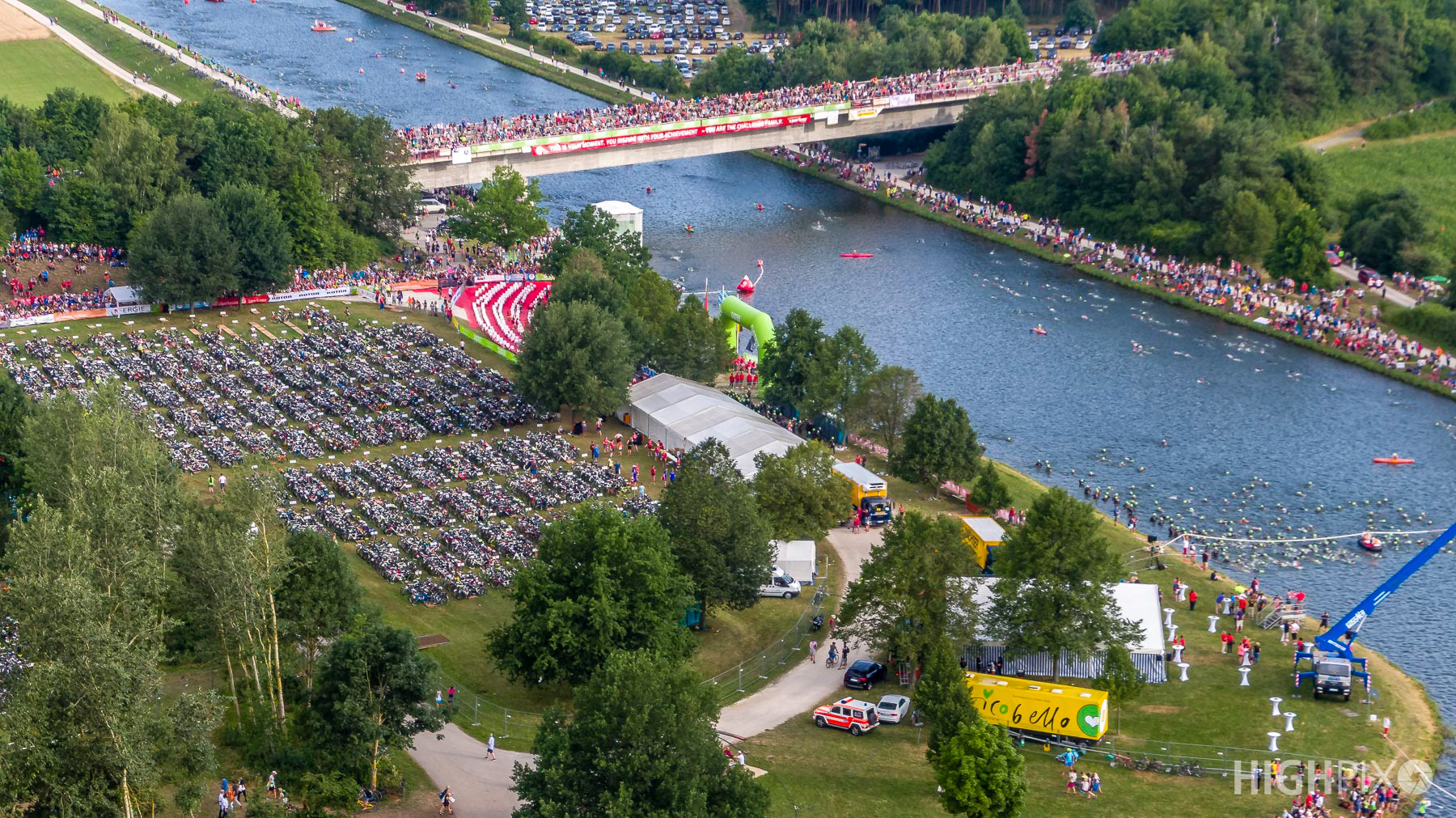 DATEV-Challence, Schwimmstart am RMD-Kanal bei Hilpoltstein,