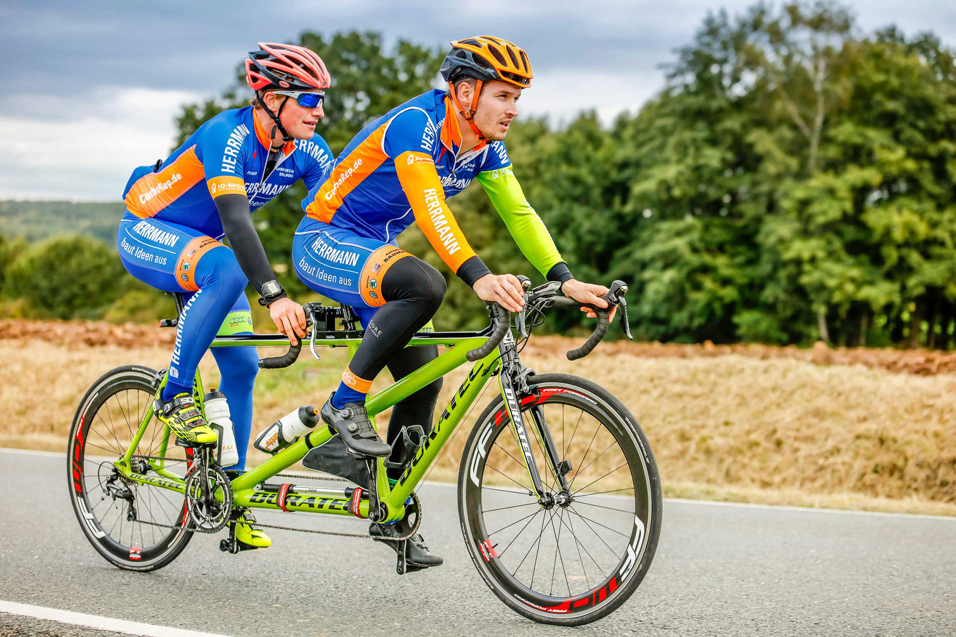 Herrmann Radteam, Baiersdorf, beim Training auf dem Tandem