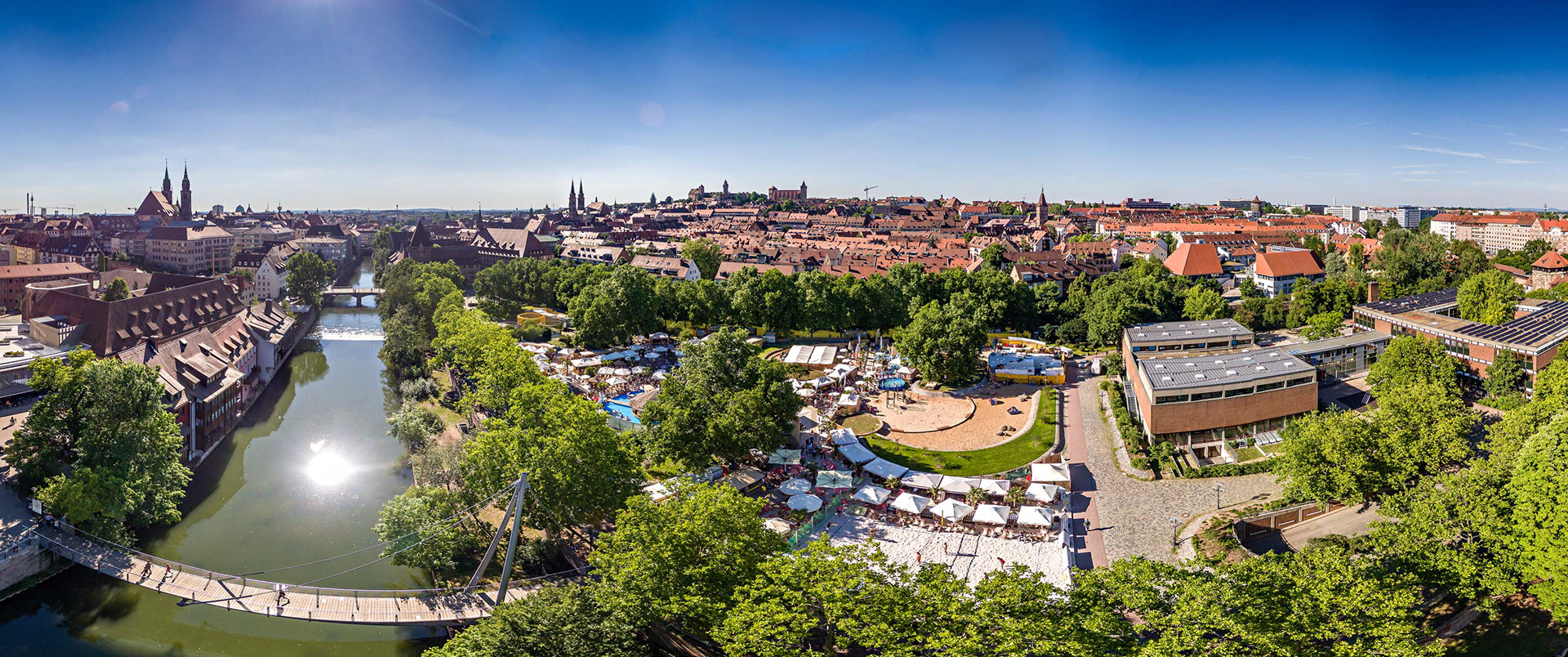 Nürnberg-Luftbild-Panorma, CineCitta, Insel Schütt