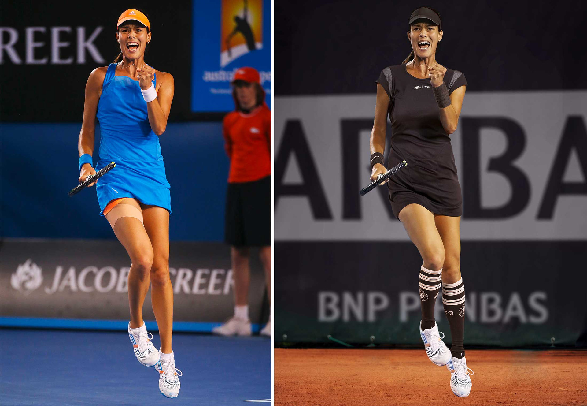 Bildmontage, Adidas, Tennismatch, Outfit-Wechsel, Retusche neue Trikot
