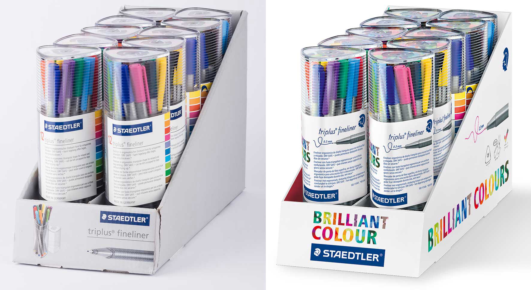 Staedtler, brillant Cours, POS-Display, Bedruckung Wechsel, Montage, Produktbild, E-Commerce
