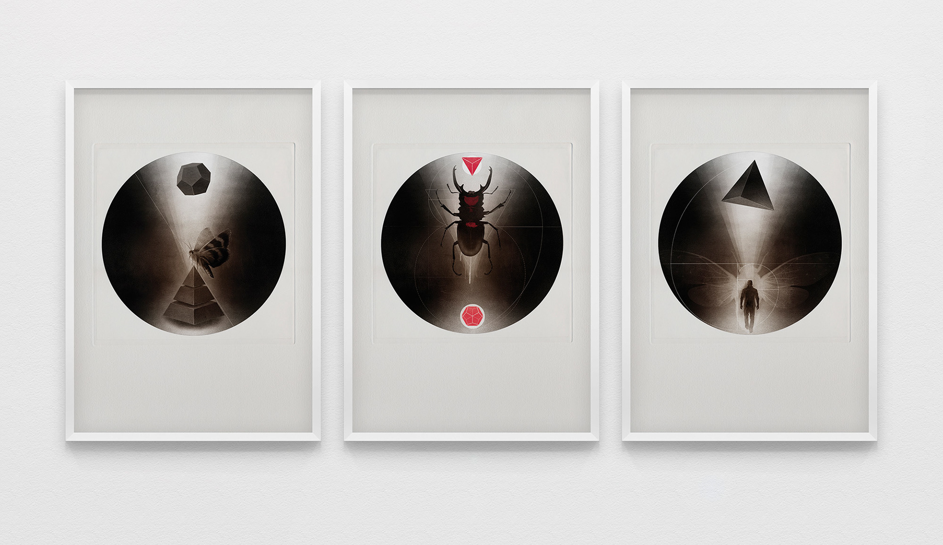 Tryptique, Impression numerique sur papier Hahnemuhle. 38 x 28 cm(x3). 2013.