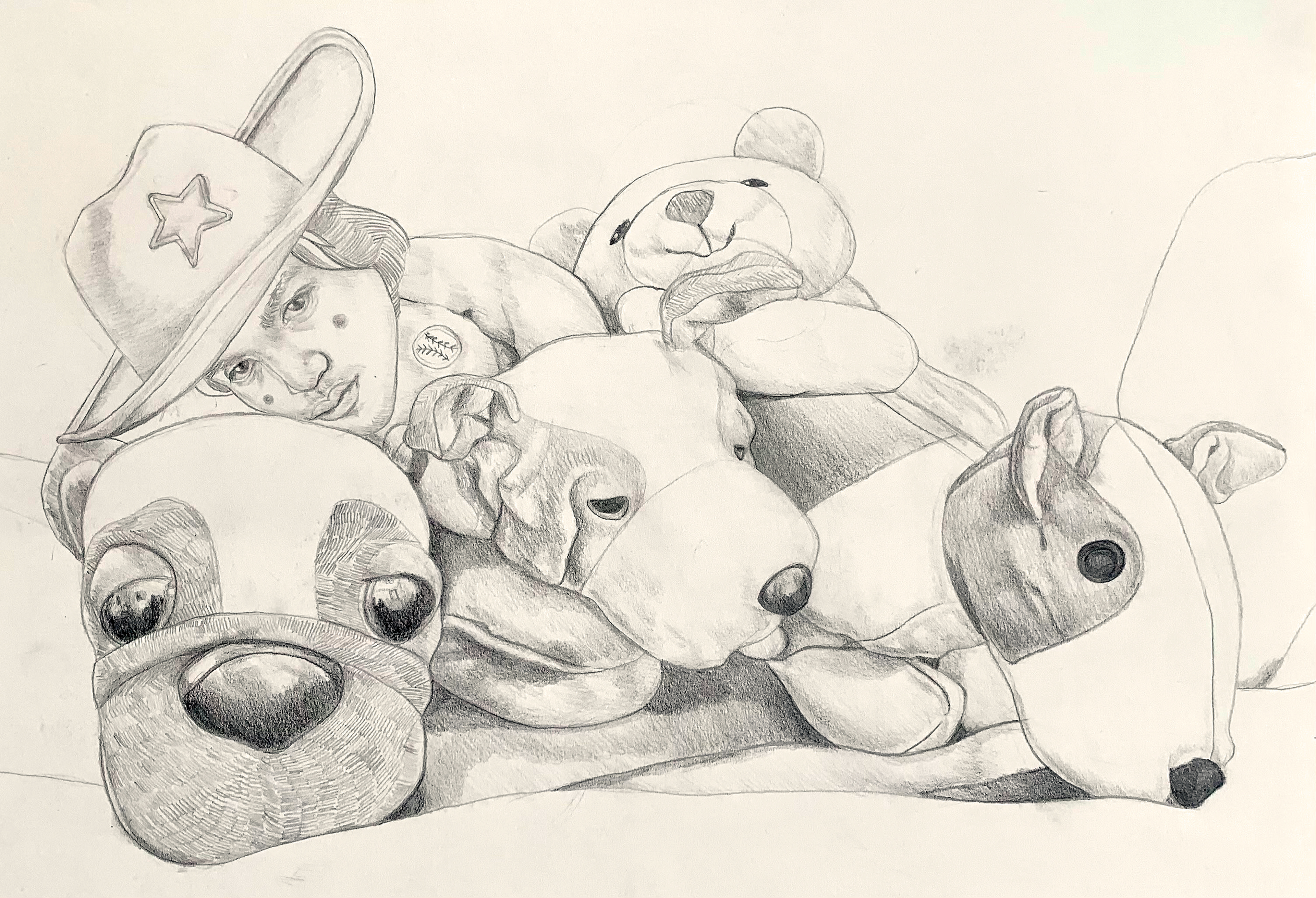 Baron Blue Bear and His Plushie Posse
