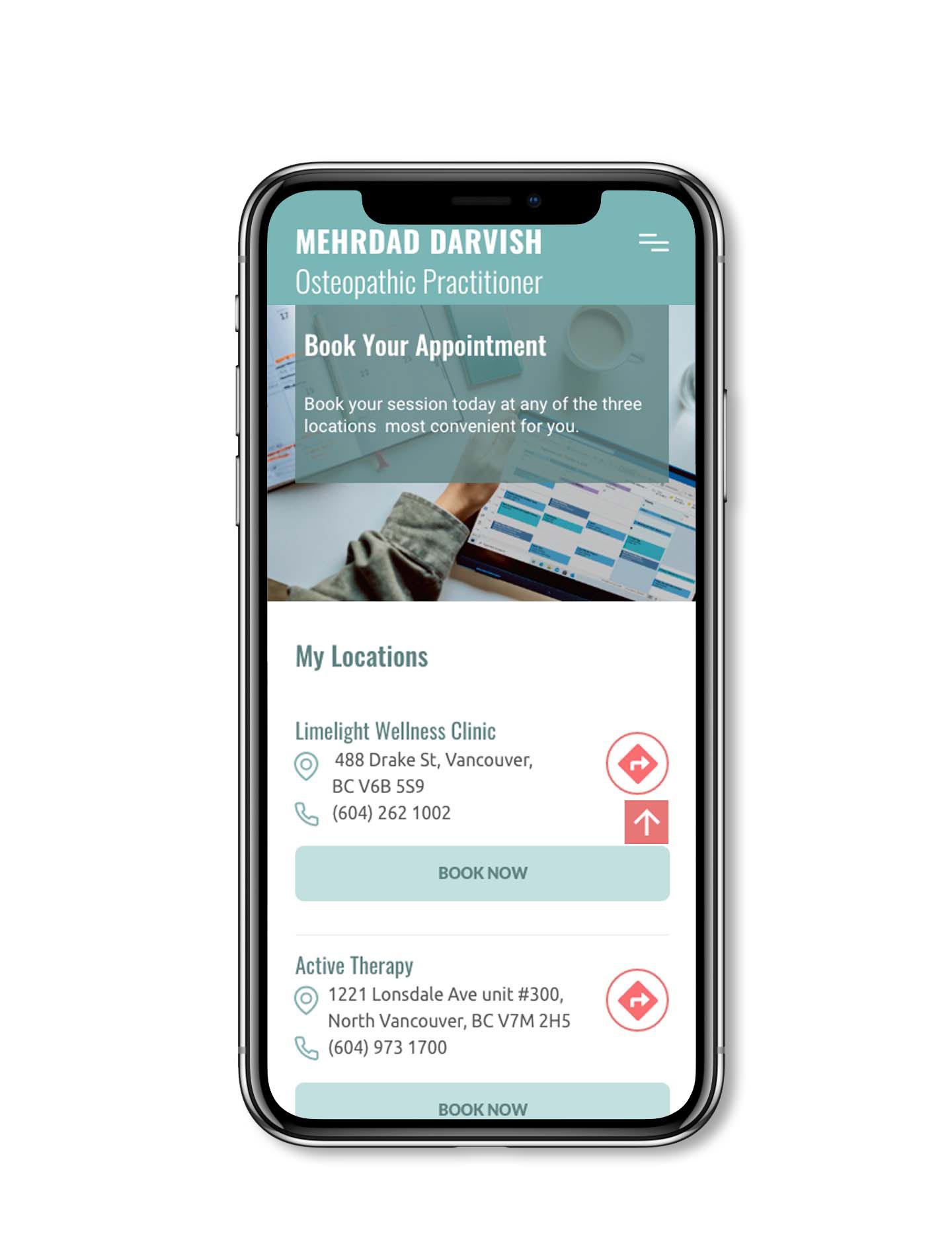 Mobile View Book Appointment