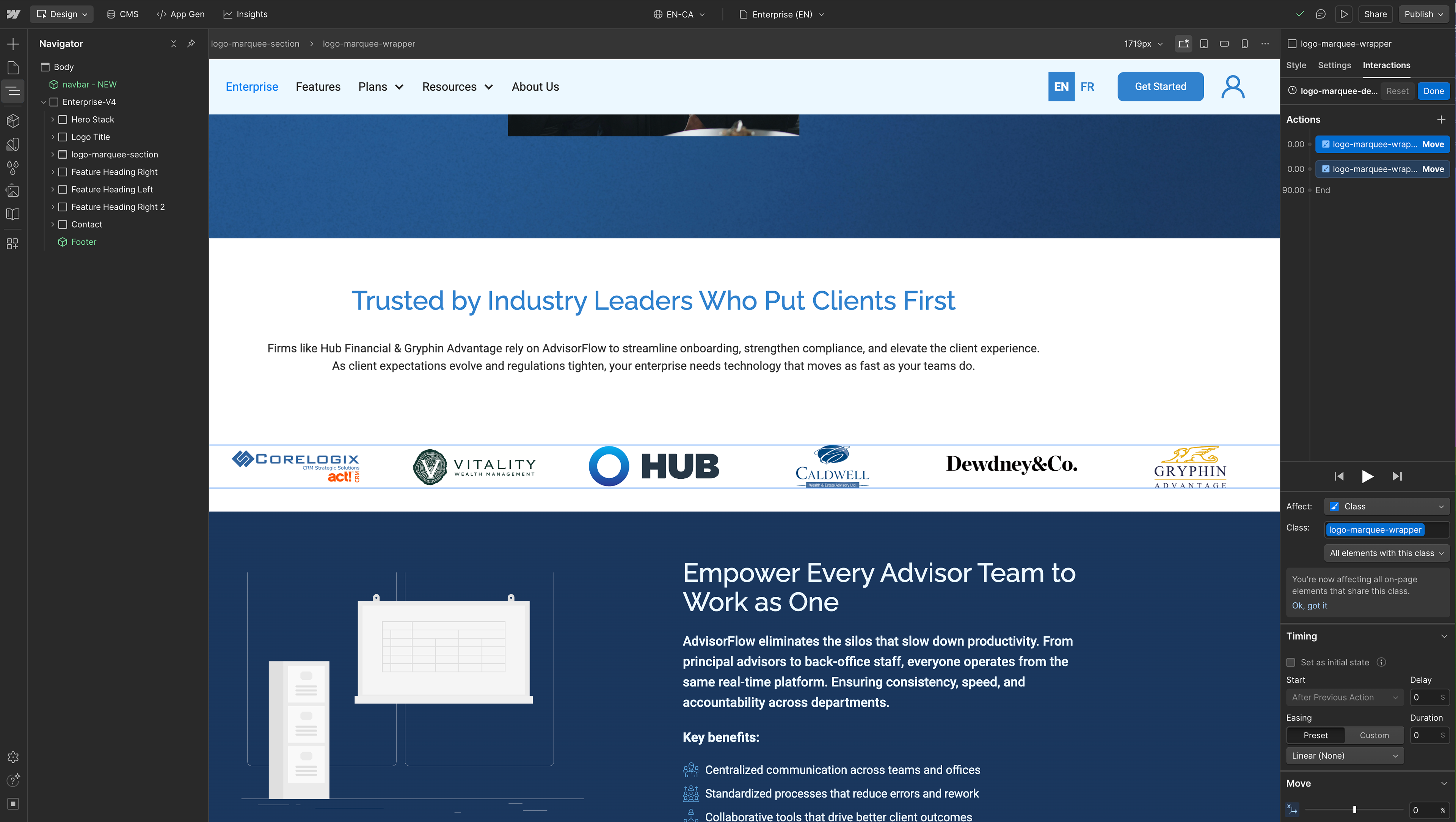 Enterprise Logo Marquee Animation