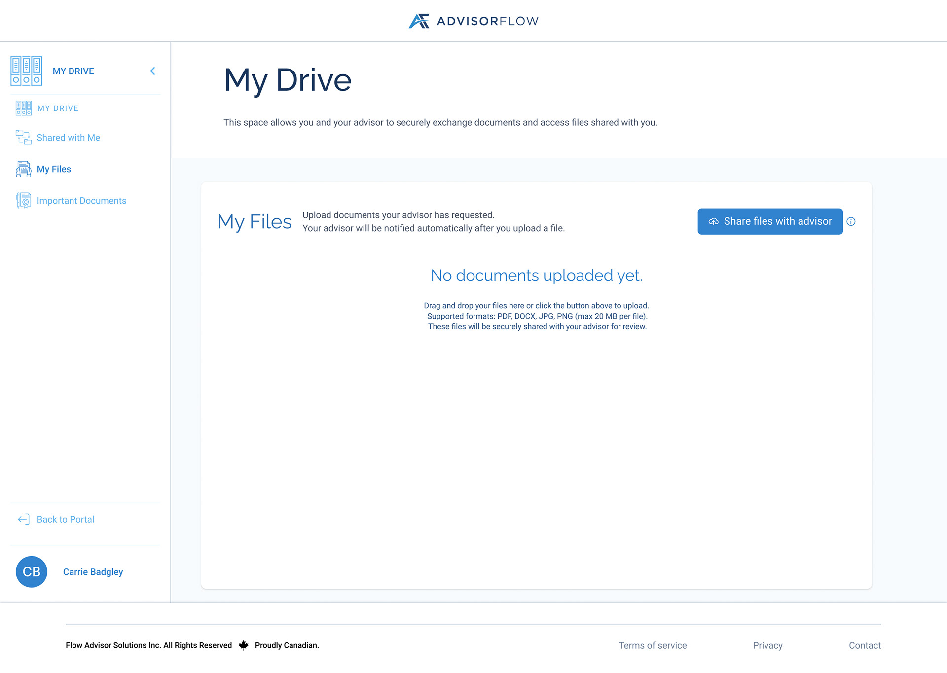 My FIles Empty State