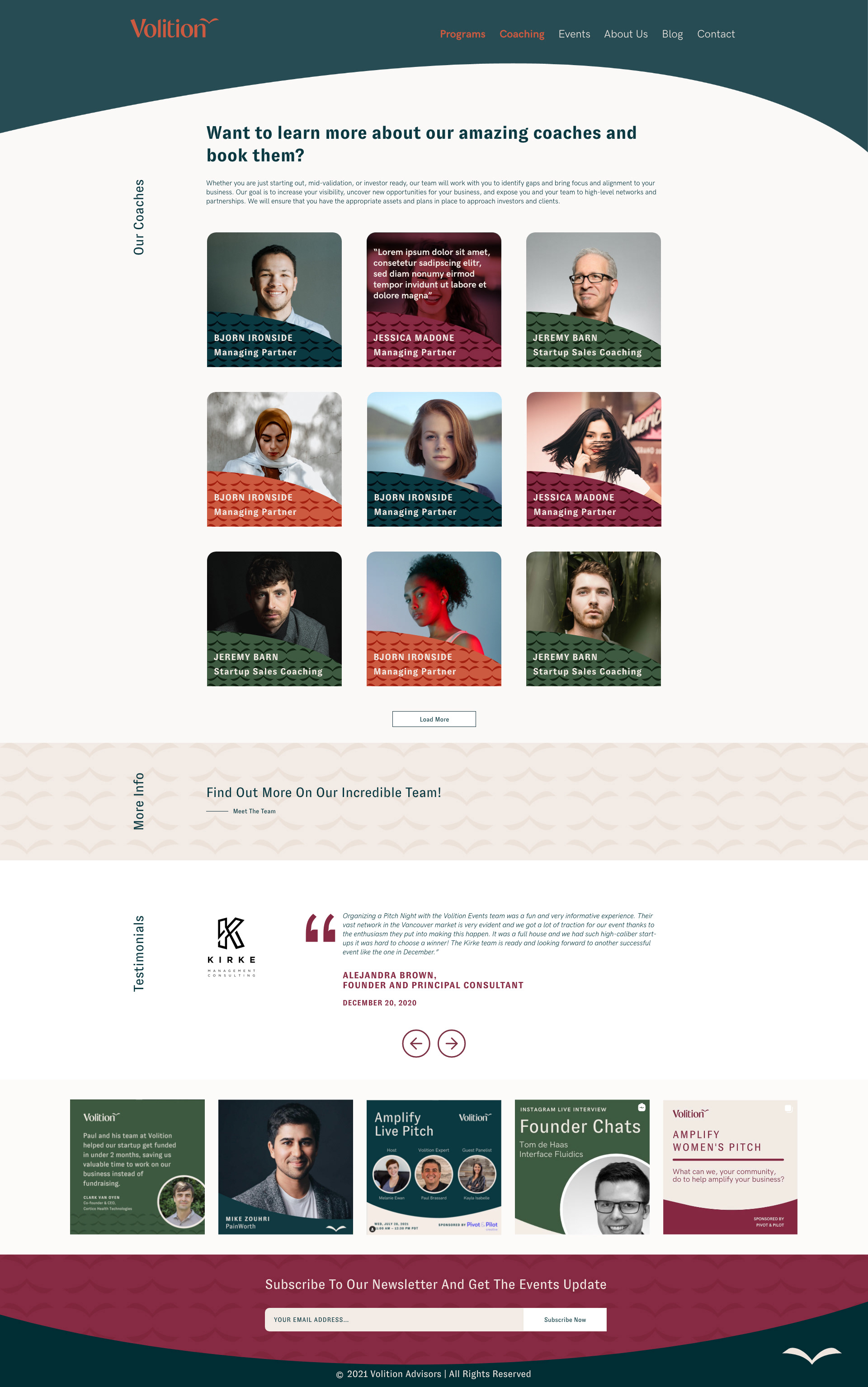 Coaches Page