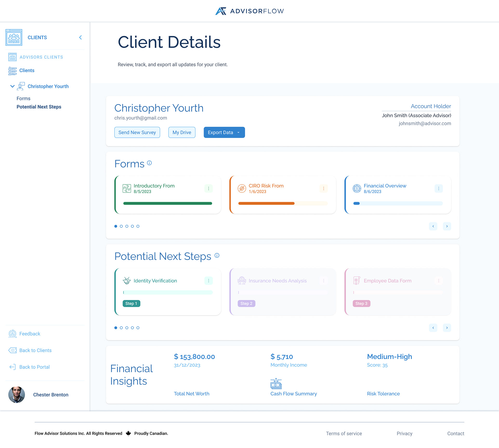 Client Details Page PNS added