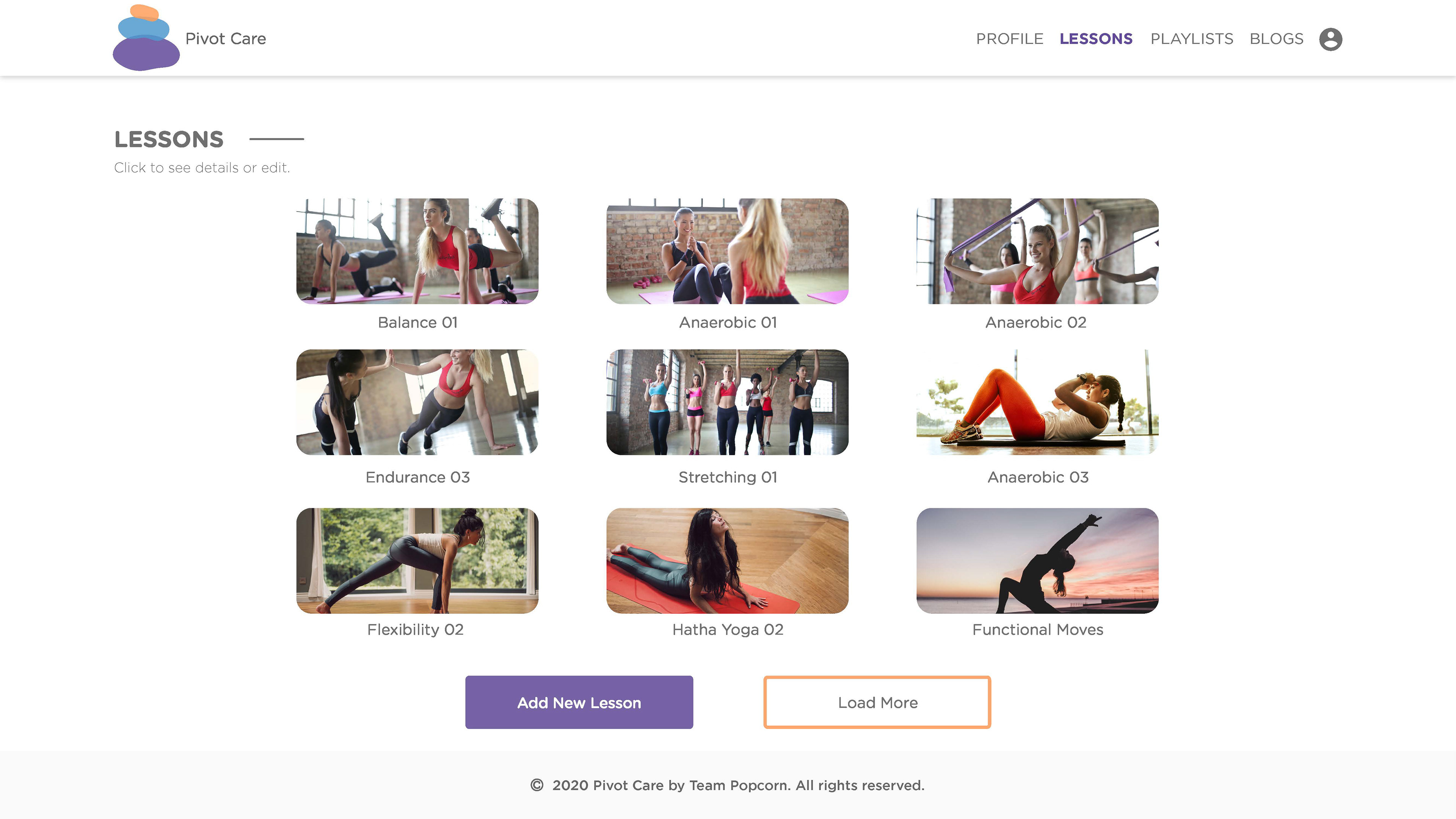 Lesson Album Page (Instructor Restricted Area)