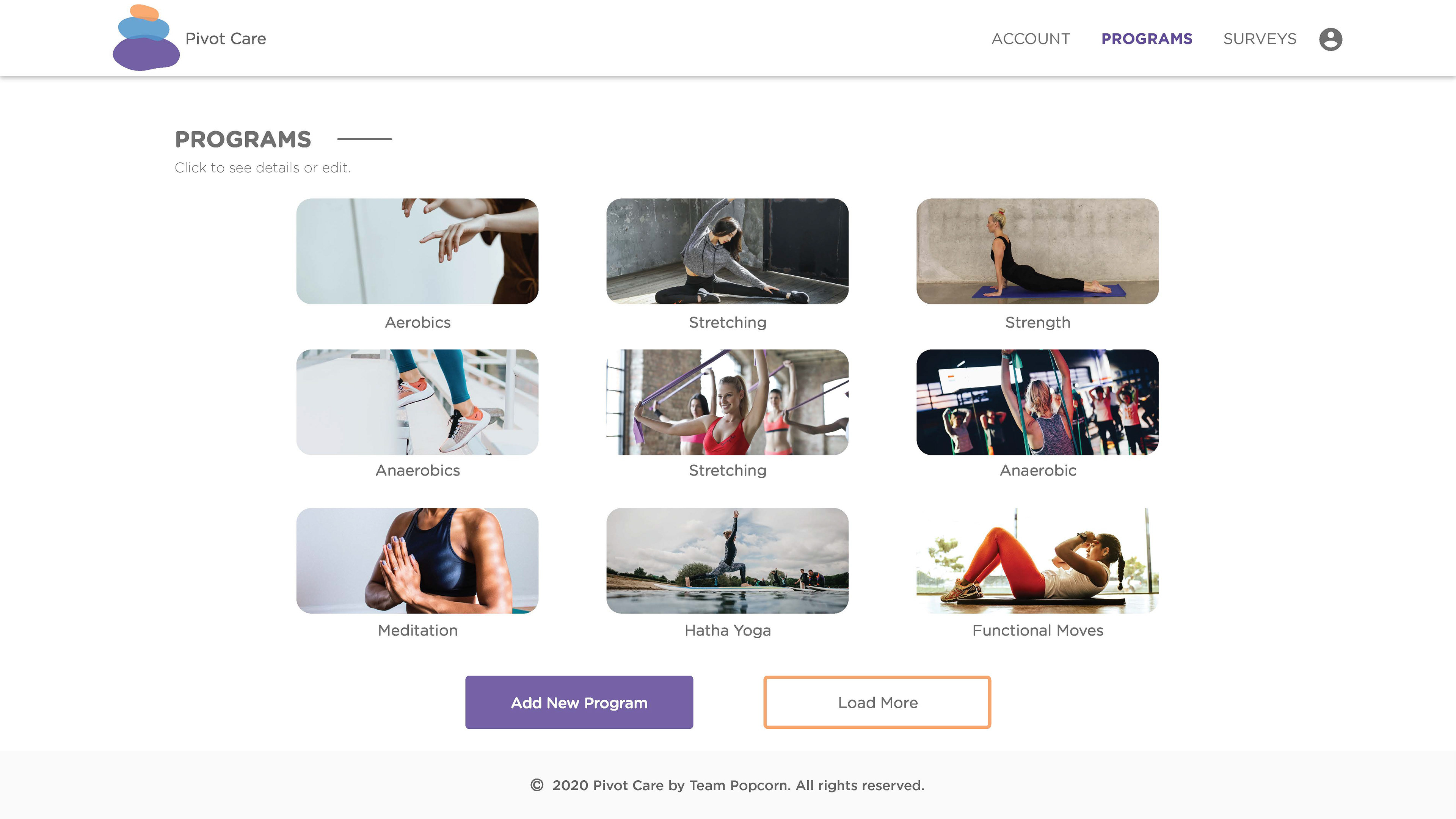 Programs Album Page Selected by Company