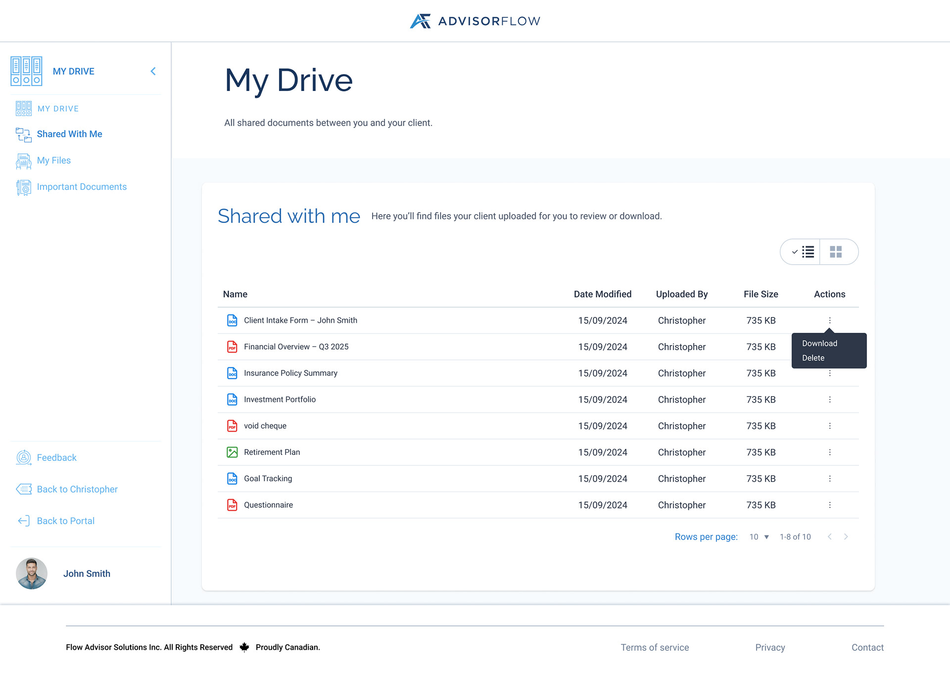 My Drive, Shared With Me List View Overflow