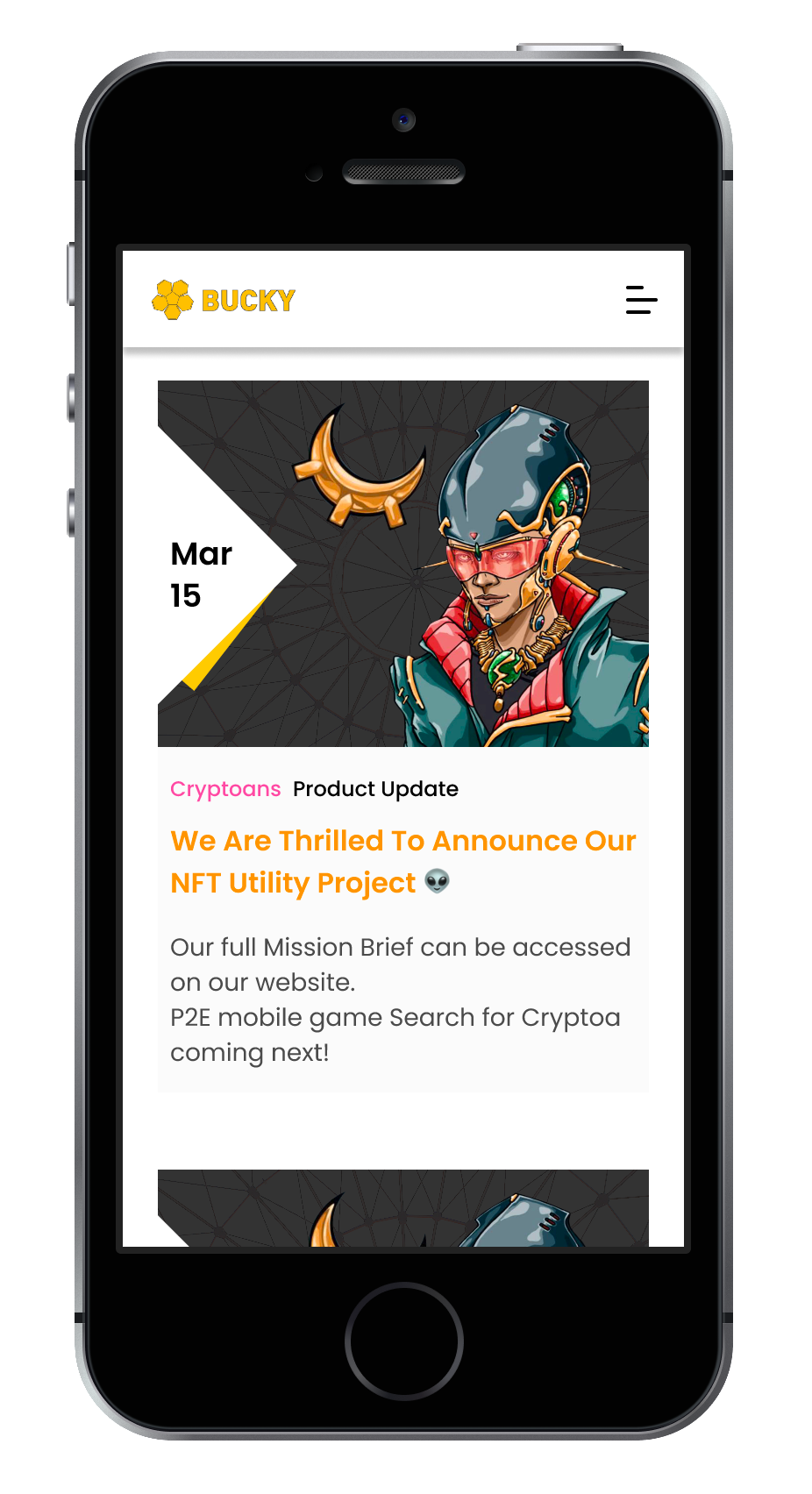 Mobile View - Home Page (cont.)