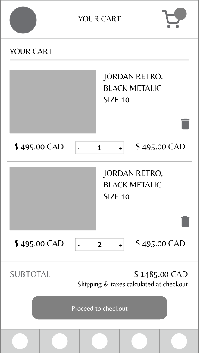 Buy Cart Page