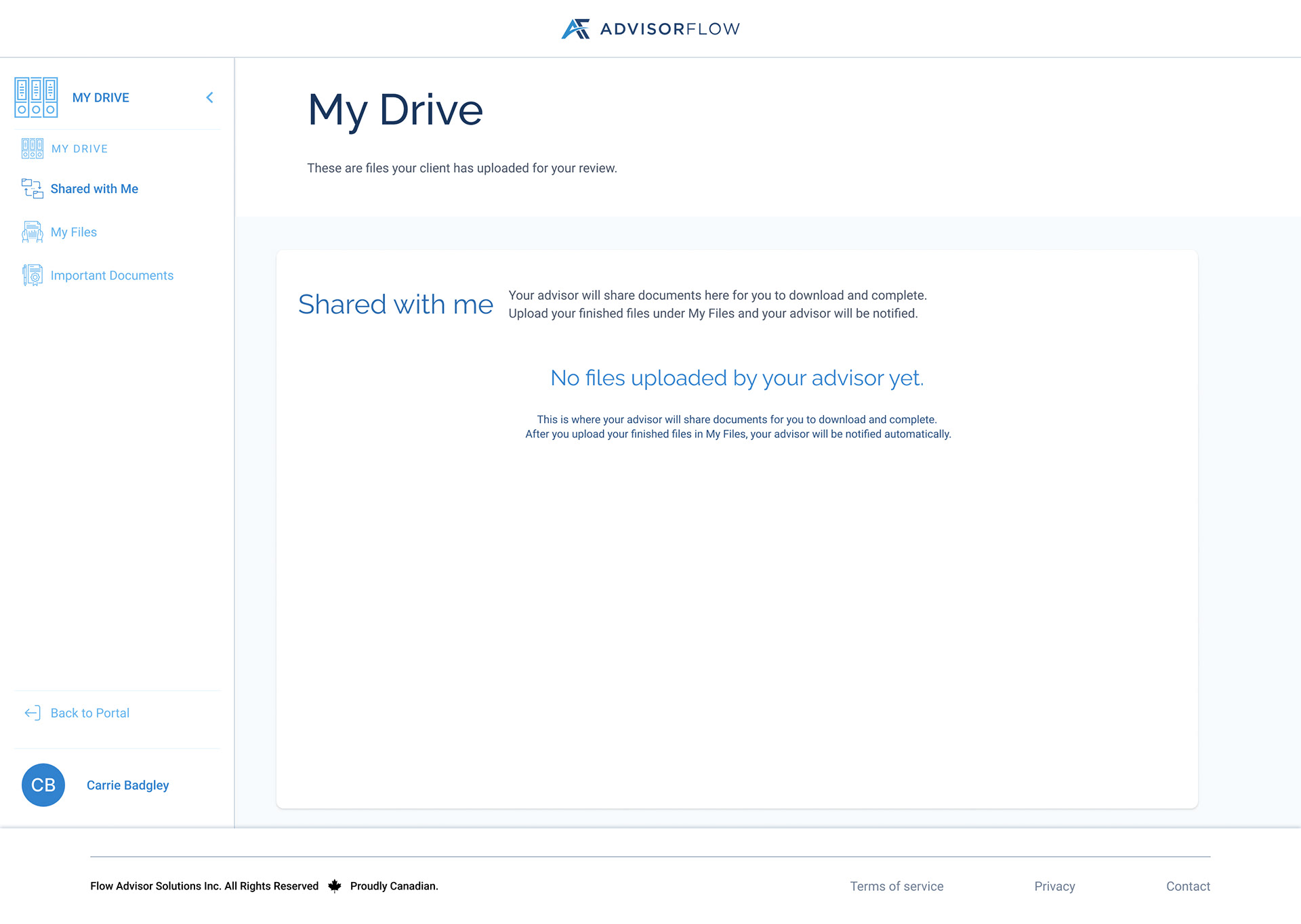 Shared With Me Empty State