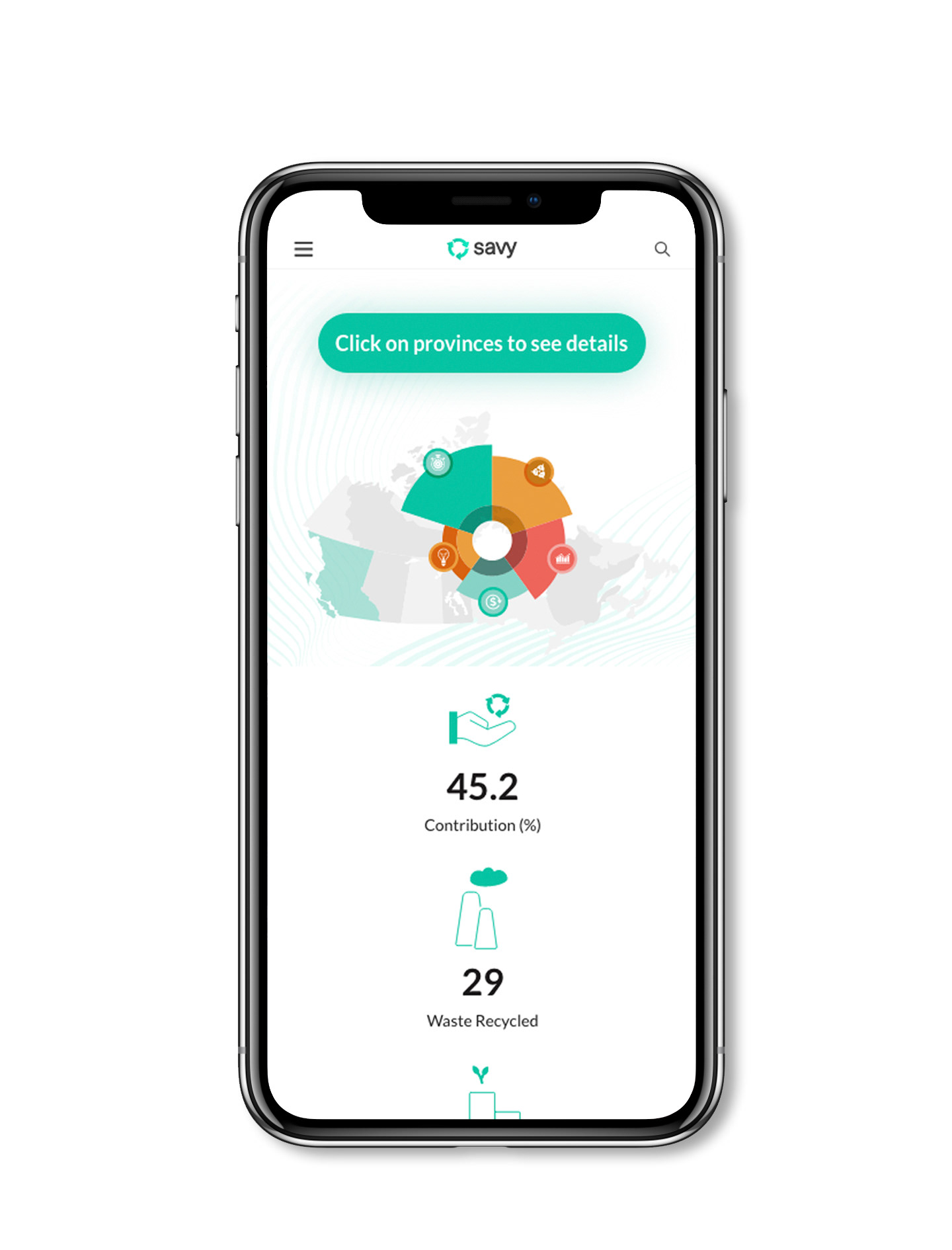 High fidelity mockups (Canada map and statistics)