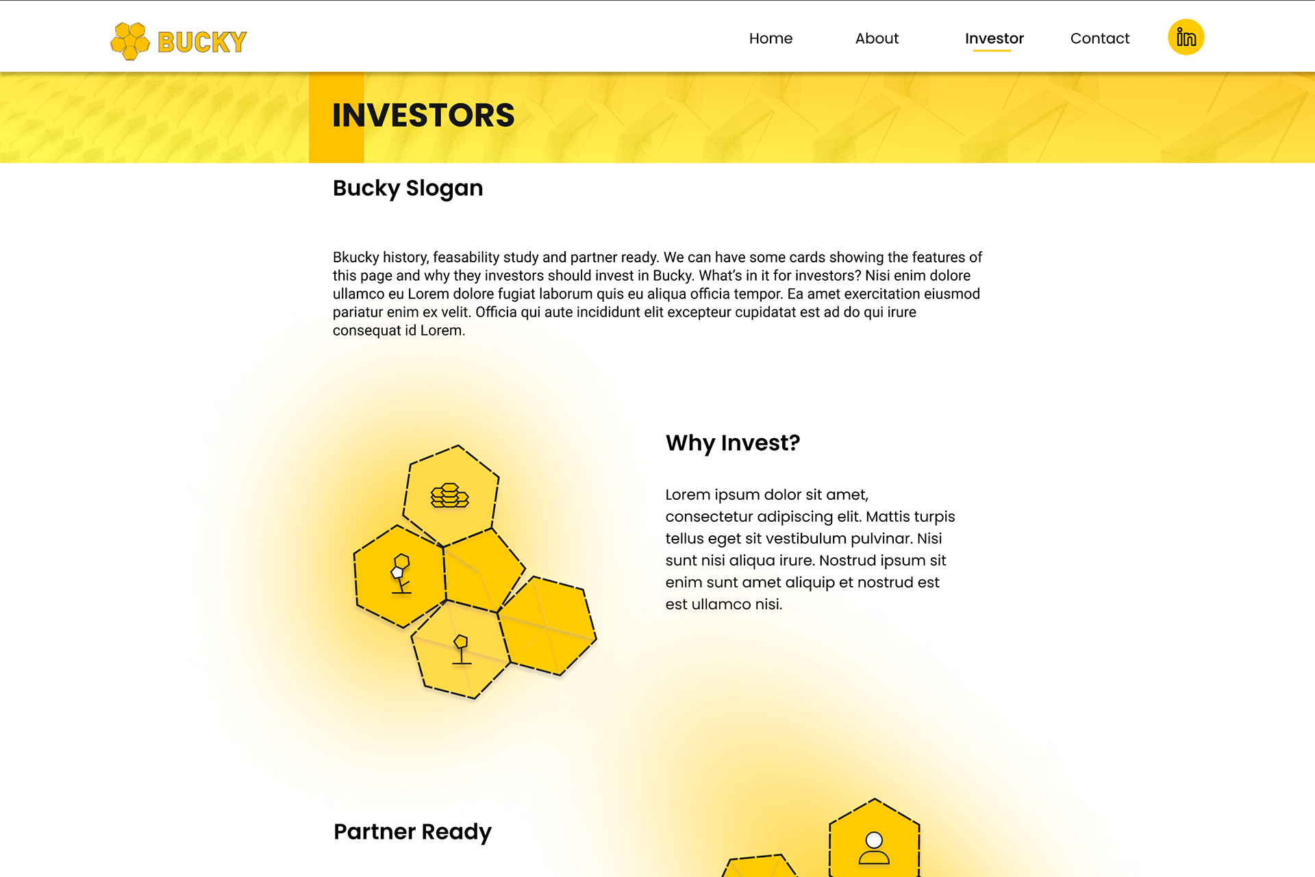 Desktop Version - Investor Page (cont.)