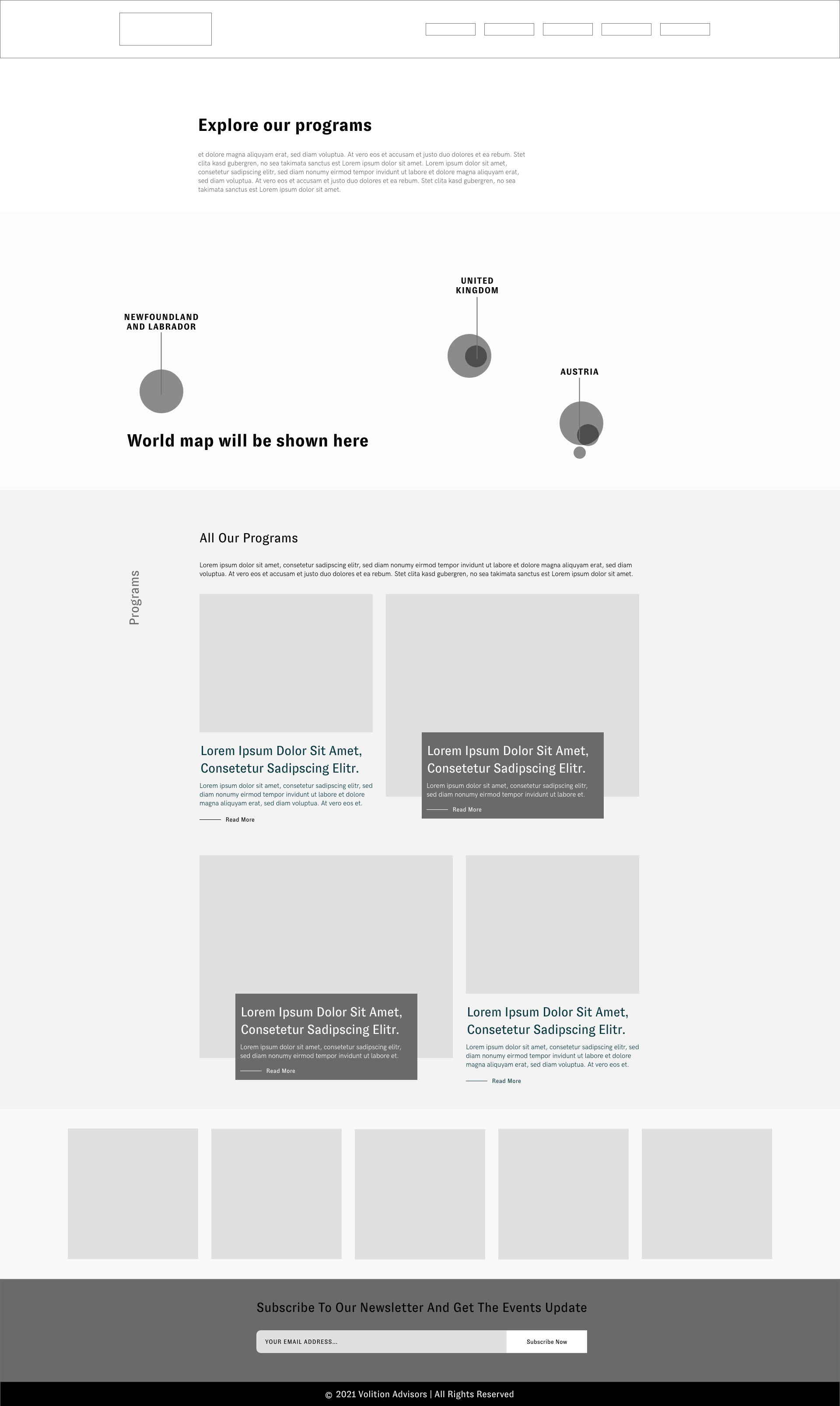 Program Page Wireframe