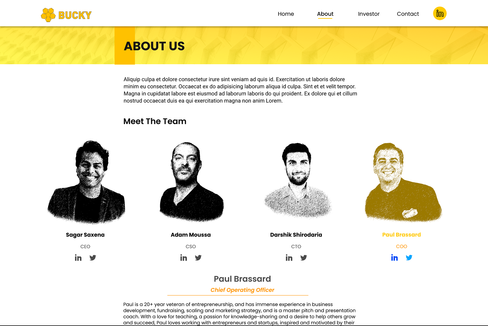 About Us Page - Selected
