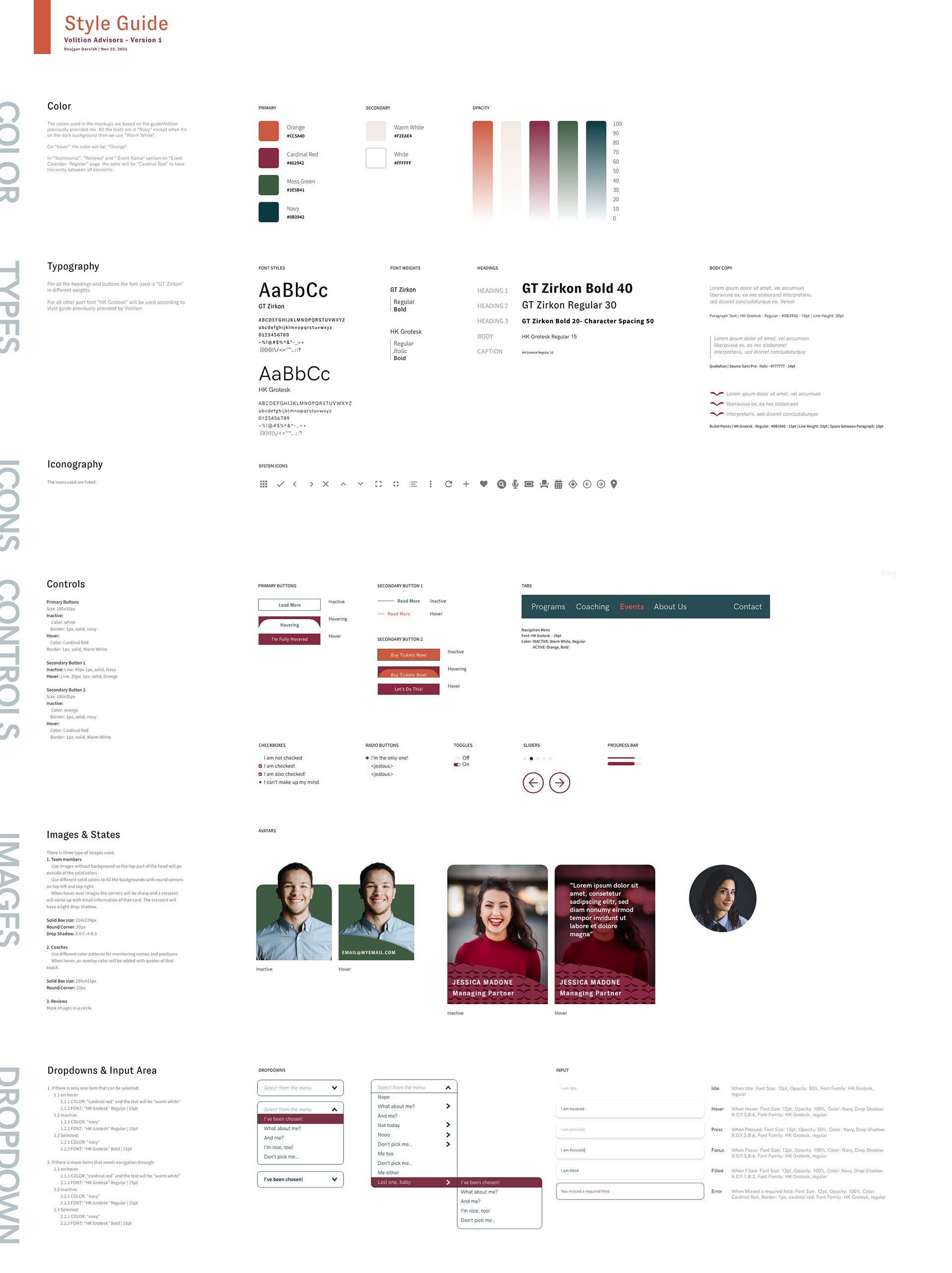 Volition Style Guide for Website