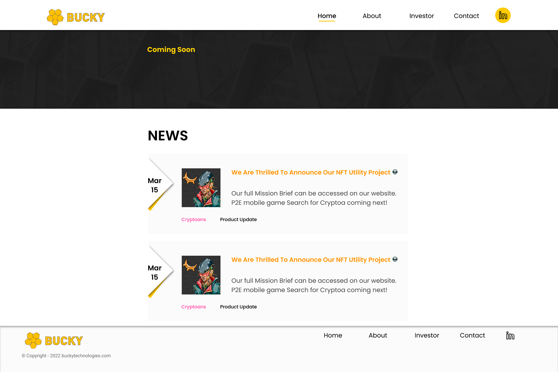Desktop Version - Home Page (News)