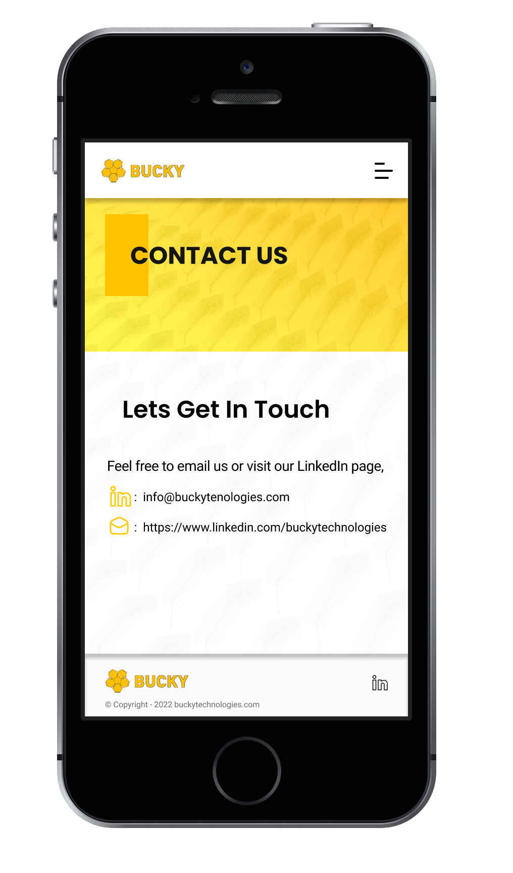Mobile View - Contact Page