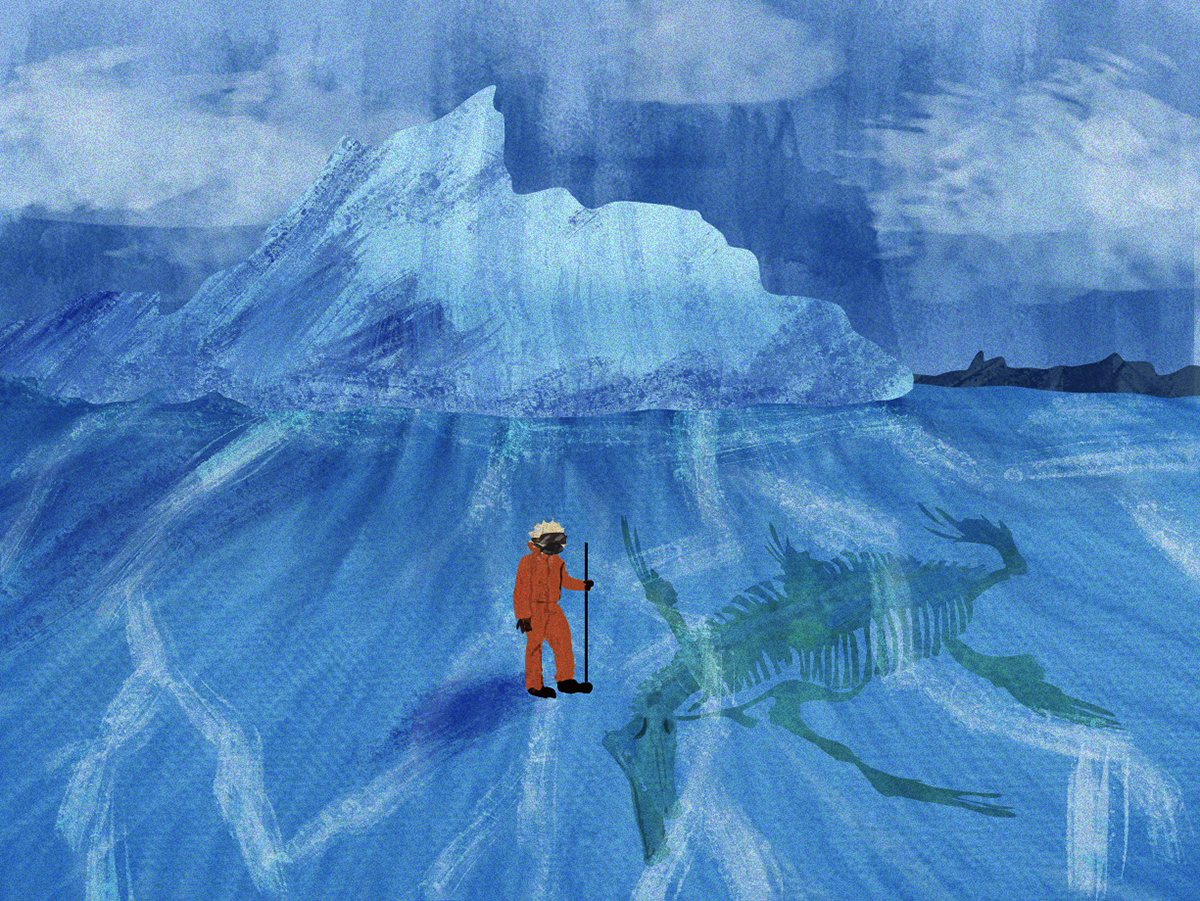 Visual Development Illustrations based on the prompt "An Icey World."