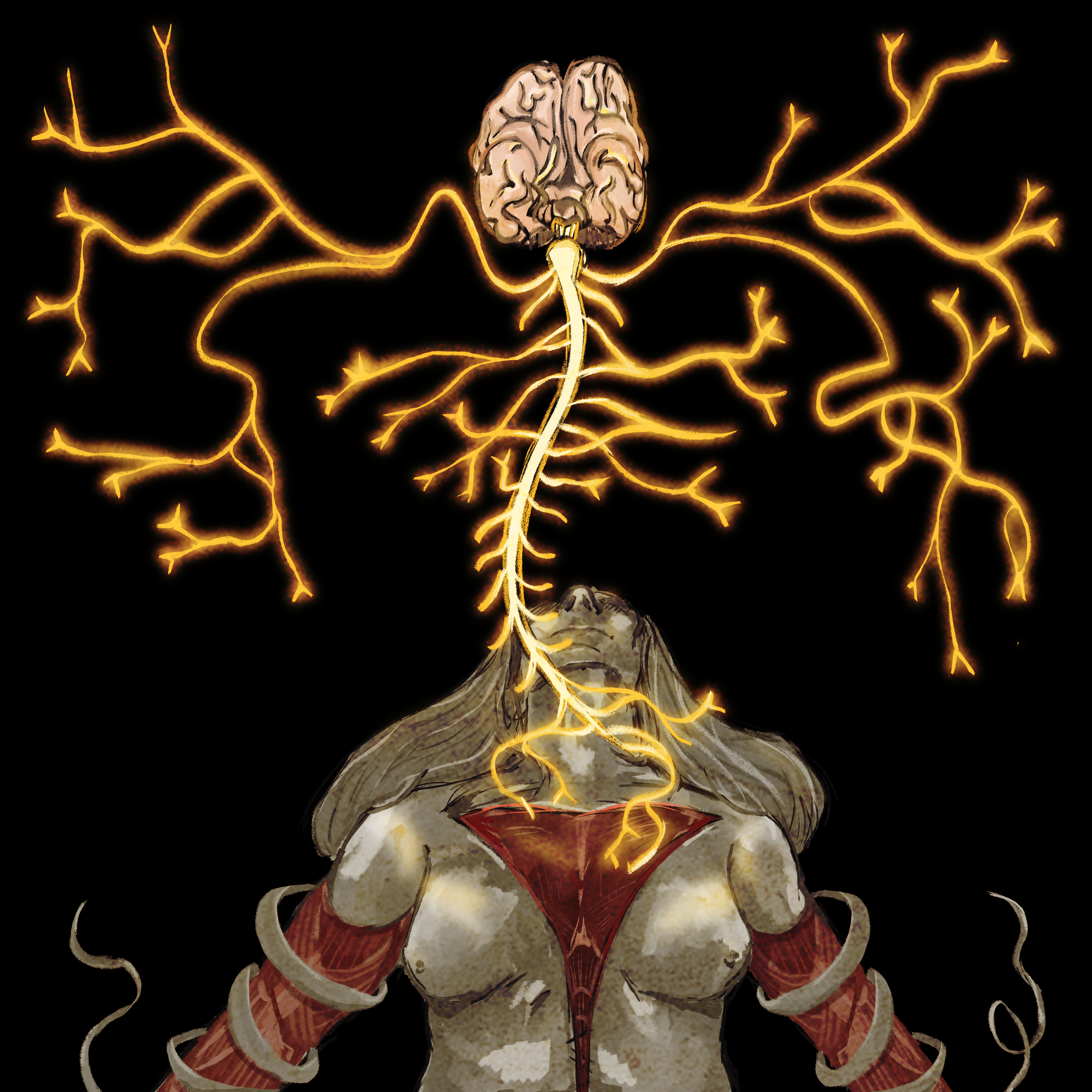 Illustration made for the short story "Body" by Isa Payne.