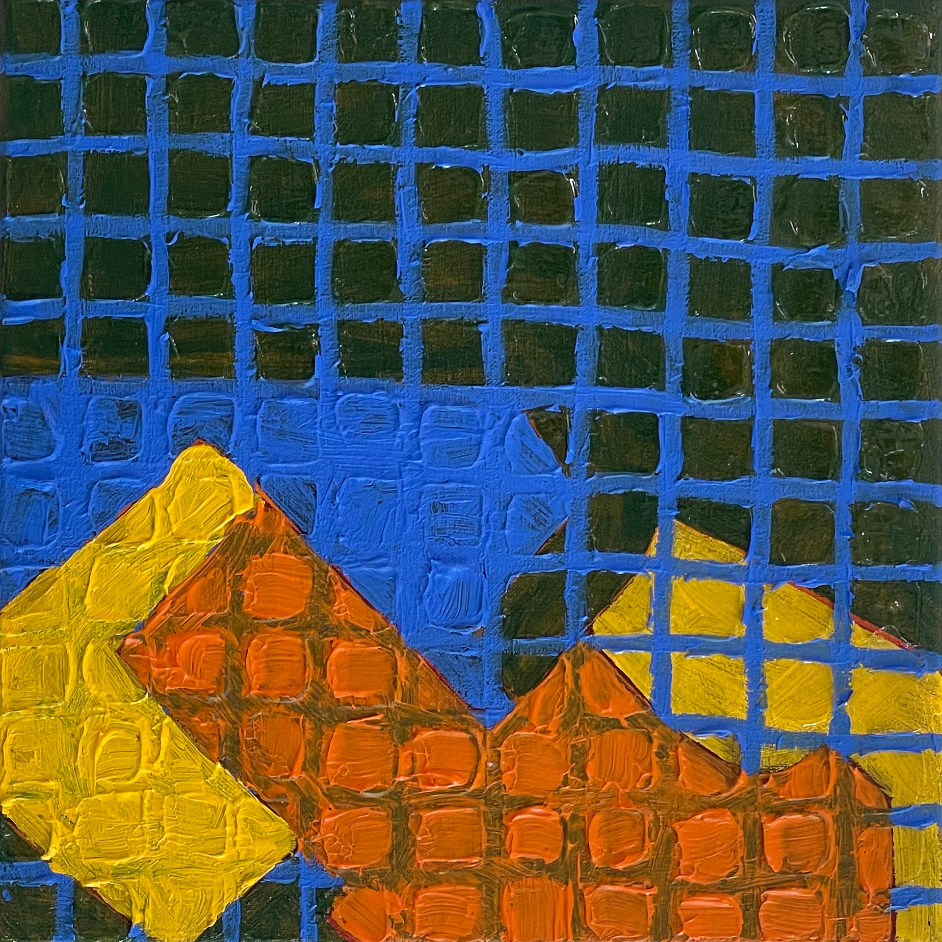 Crosspoint 11, Acrylic on Muslin, 20 x  20 cm | 2025
