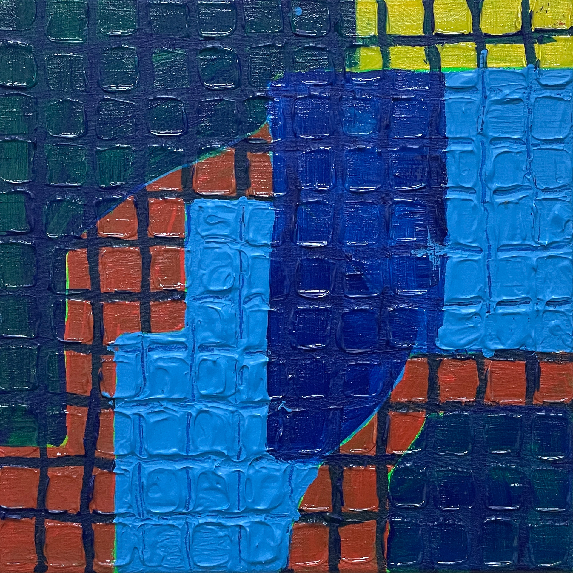 Crosspoint 18, Acrylic on Muslin, 20 x  20 cm | 2026