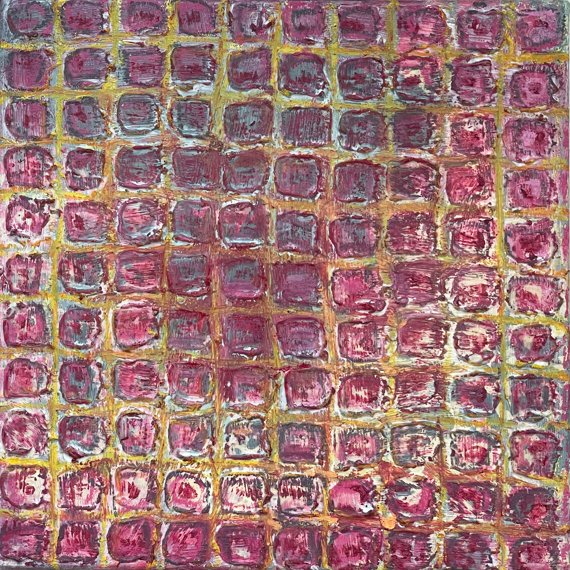 OCD Sketch 30, Acrylic, Oil pastel on Muslin, 20 x 20 cm | 2026