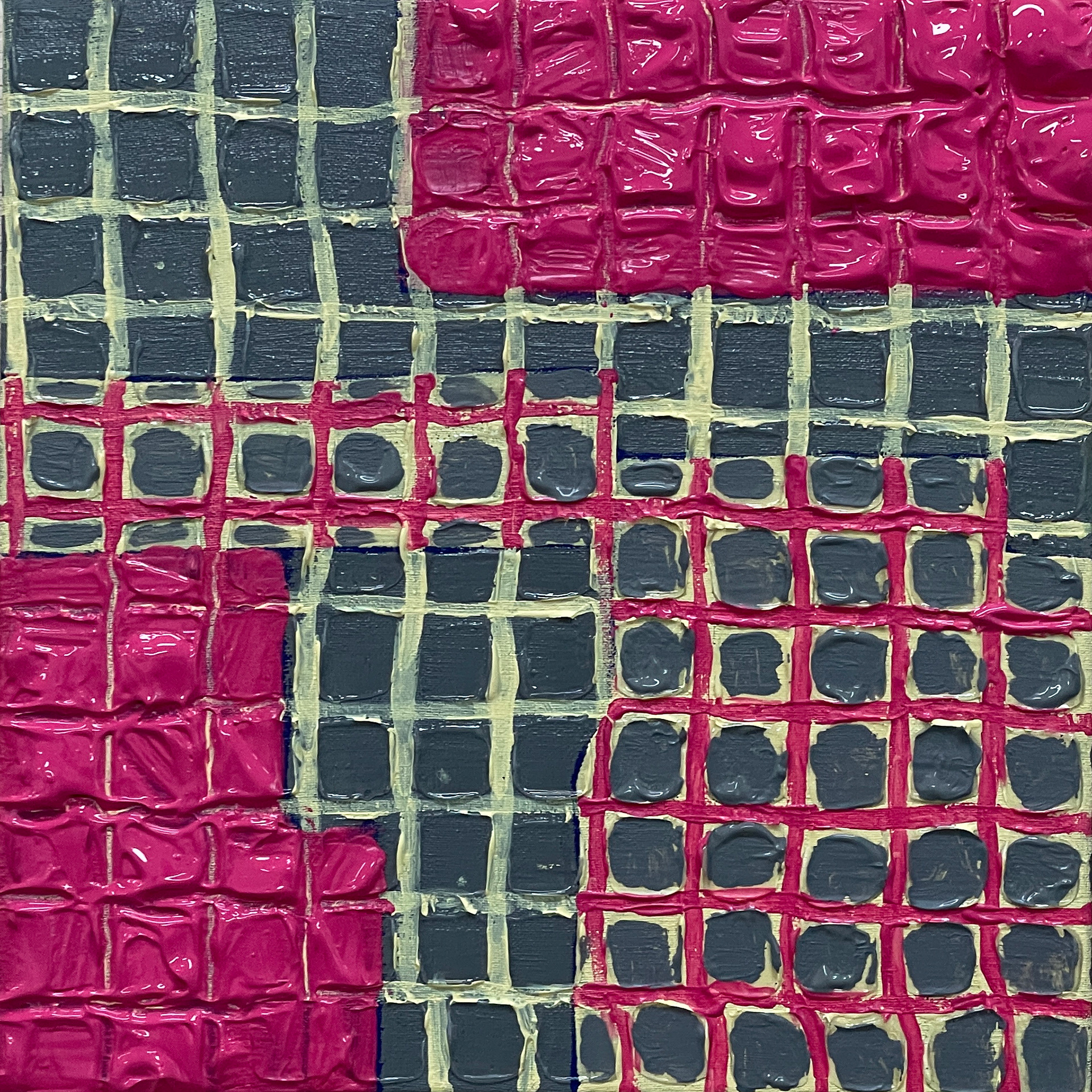 Crosspoint 15, Acrylic on Muslin, 20 x  20 cm | 2026