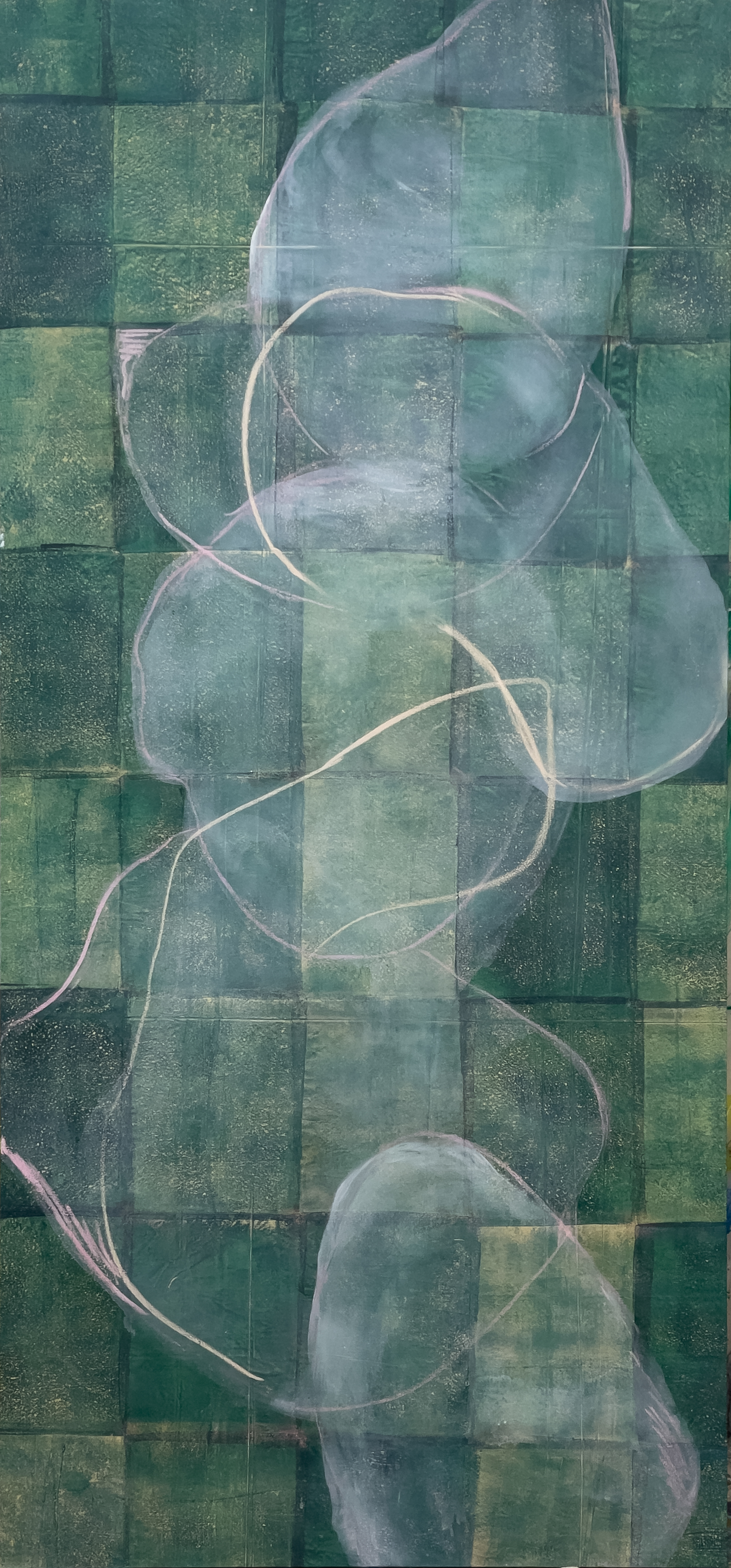 Sheer Passage 4, Acrylic on Muslin, 182.88 cm x 81.28 cm (72” x 32” inches) | 2025