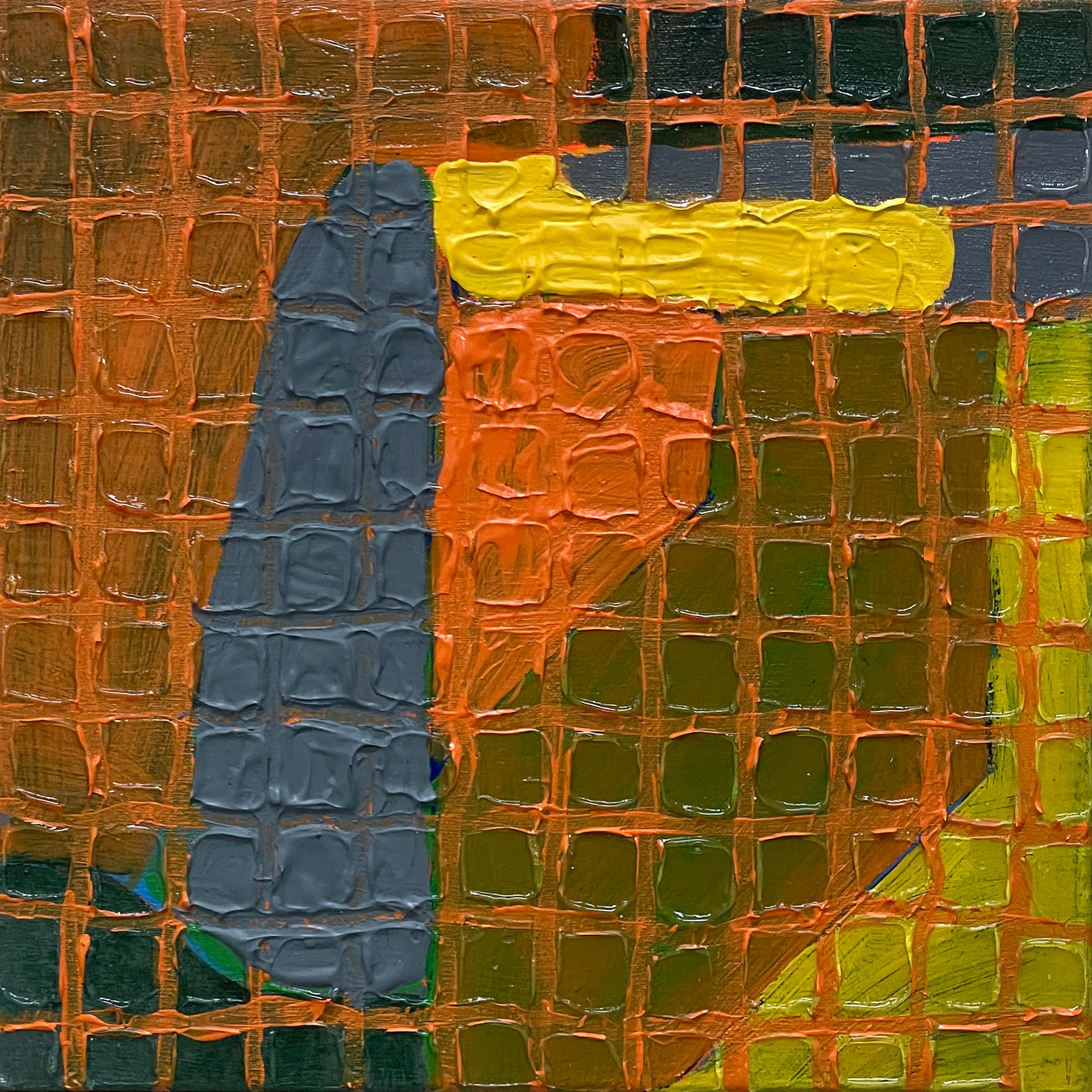 Crosspoint 16, Acrylic on Muslin, 20 x  20 cm | 2026