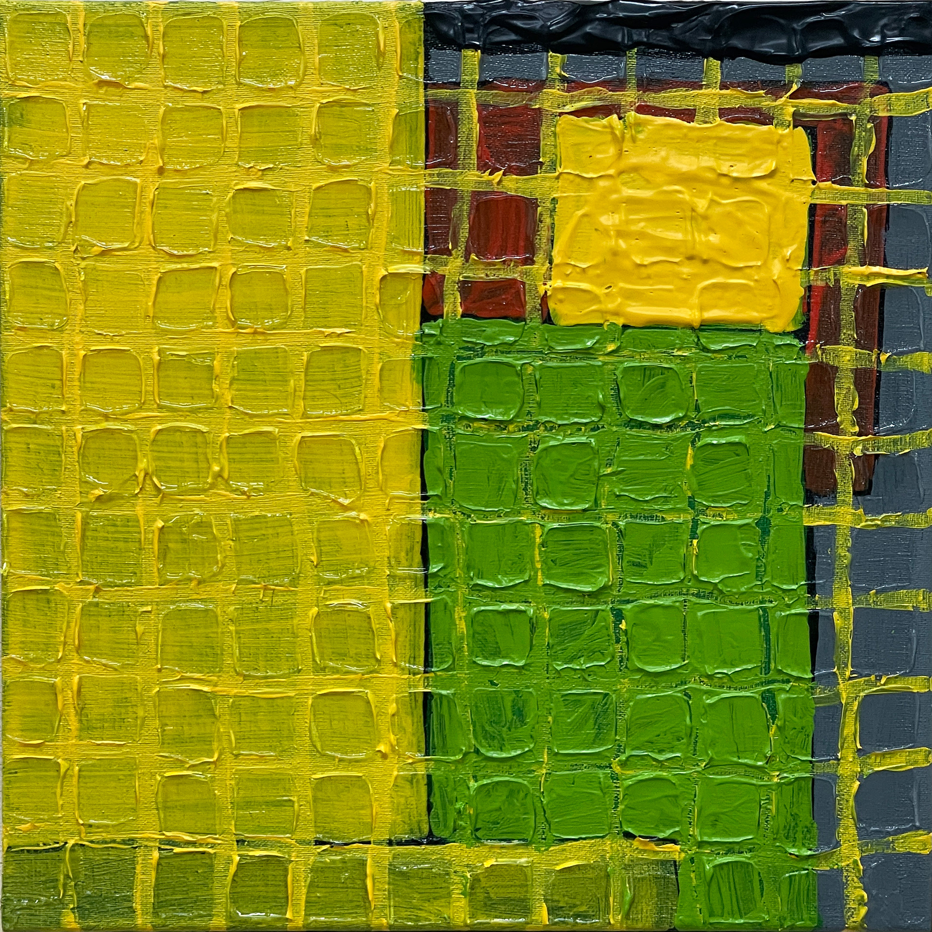 Crosspoint 17, Acrylic on Muslin, 20 x  20 cm | 2026