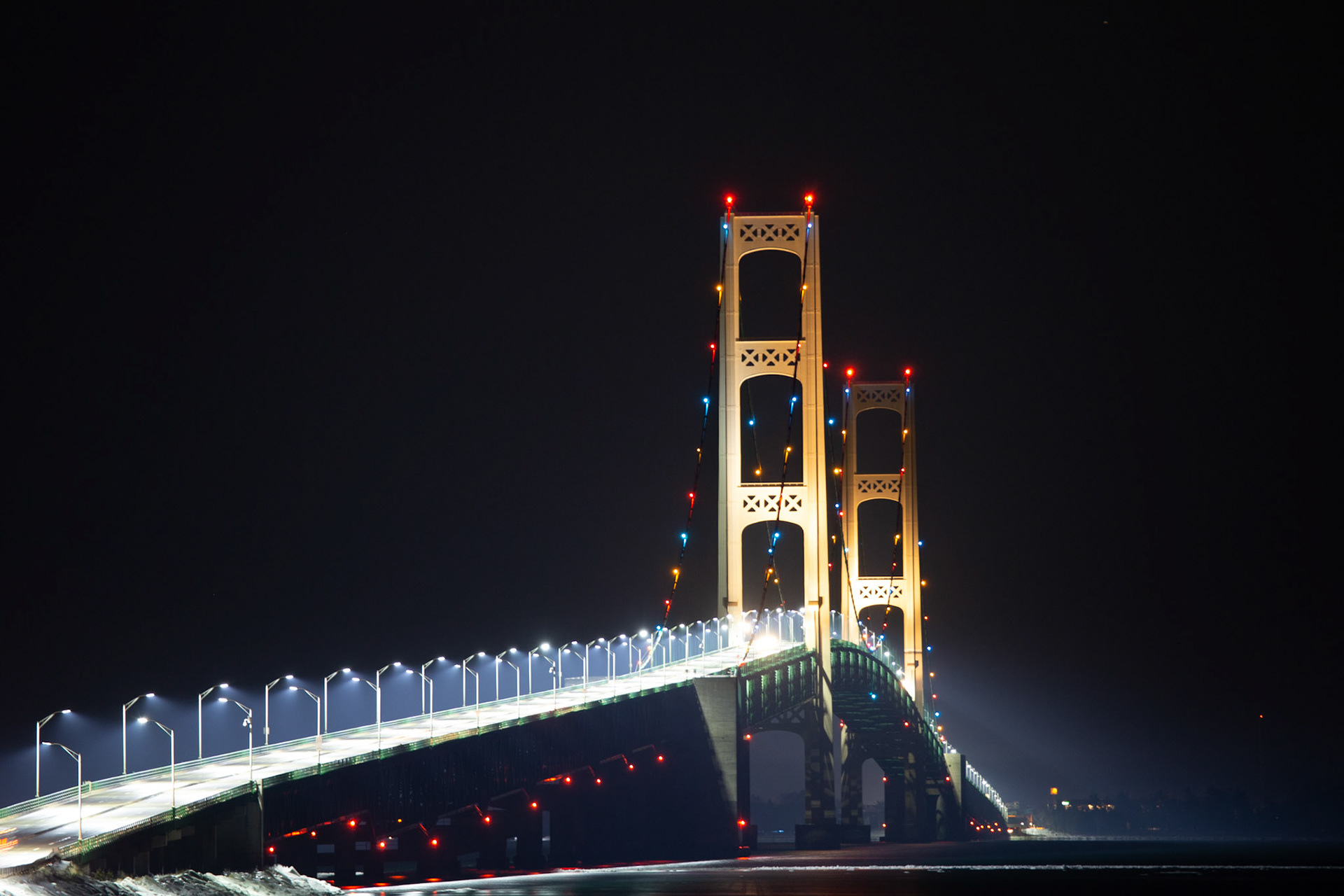 Mackinac Bridge facing South
