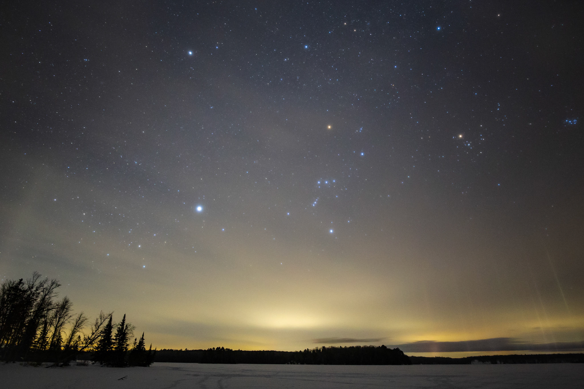 Blurred out shot of the Winter Circle