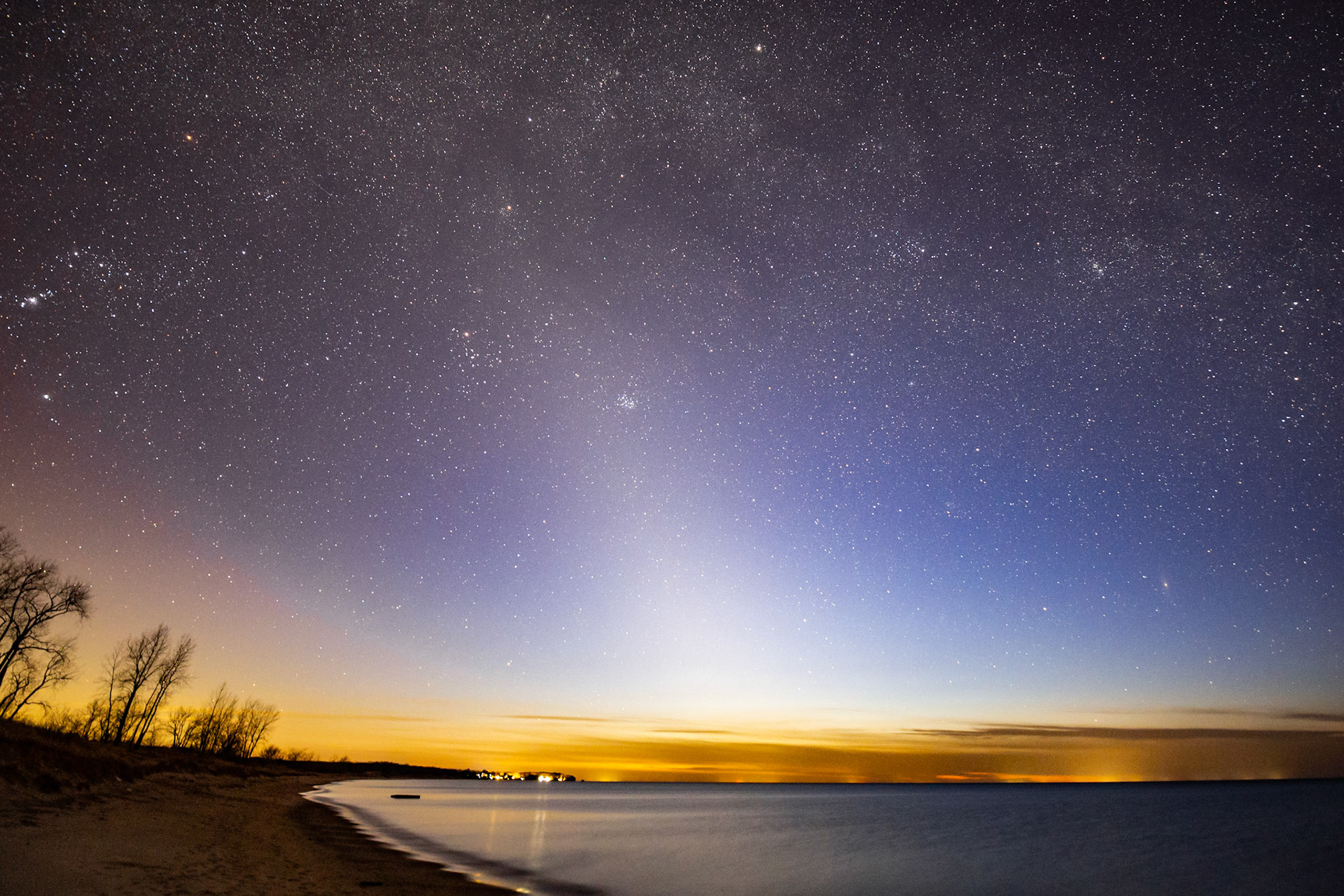 Zodiacal Light at Twilight after Sunset